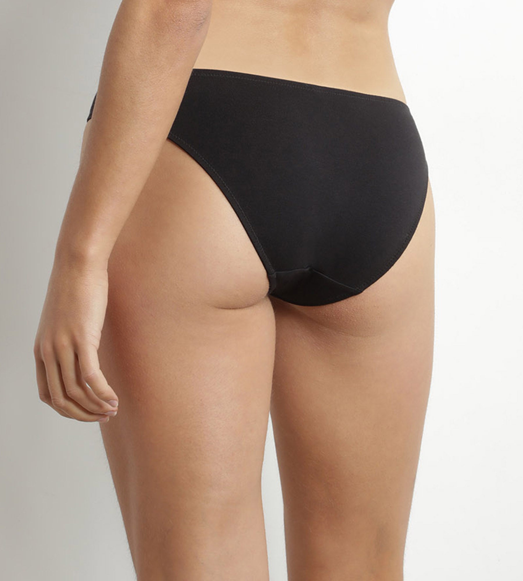 DIM Women's cotton midi brief Black Dim Daily