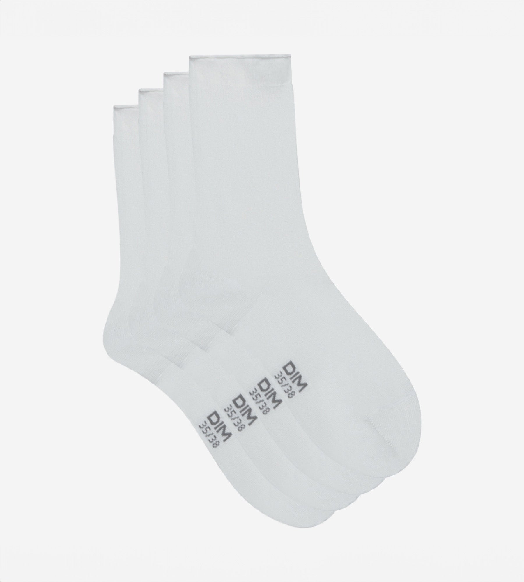 DIM Pack of 2 pairs of white cotton modal socks for women