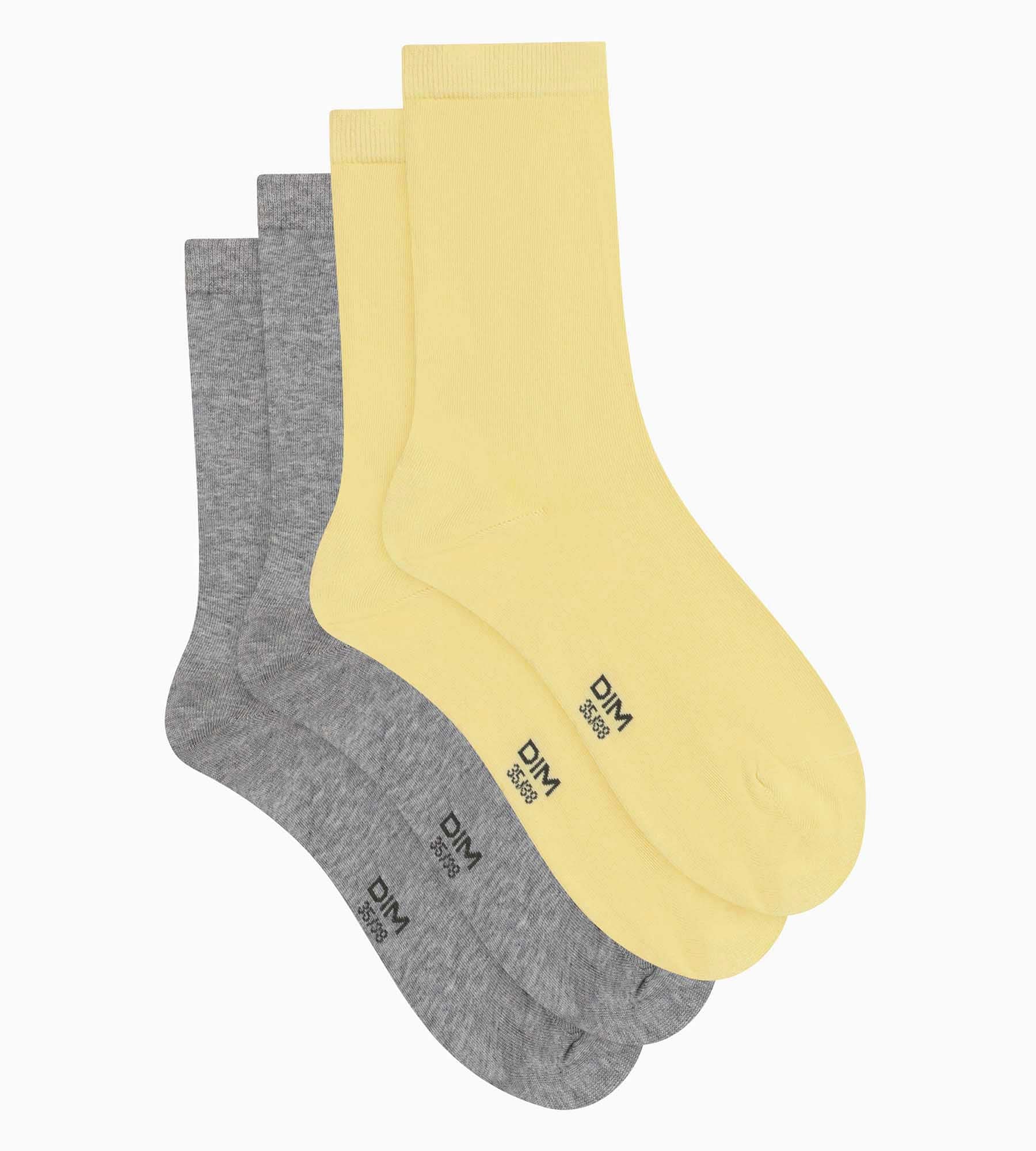 DIM Pack of 2 pairs of women's Banana cotton knee socks Dim