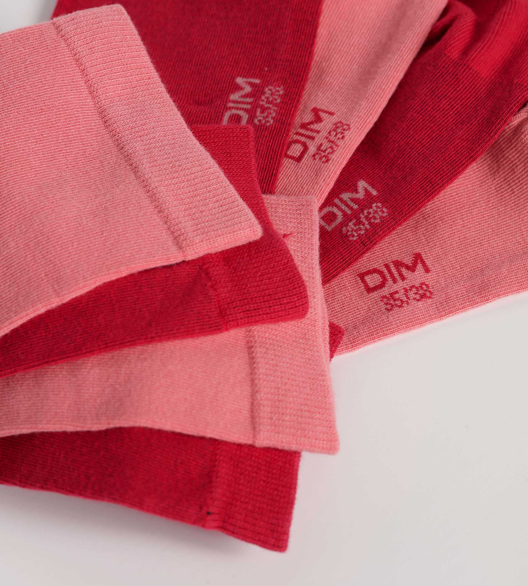 DIM Pack of 2 pairs of women's pink cotton knee socks Dim