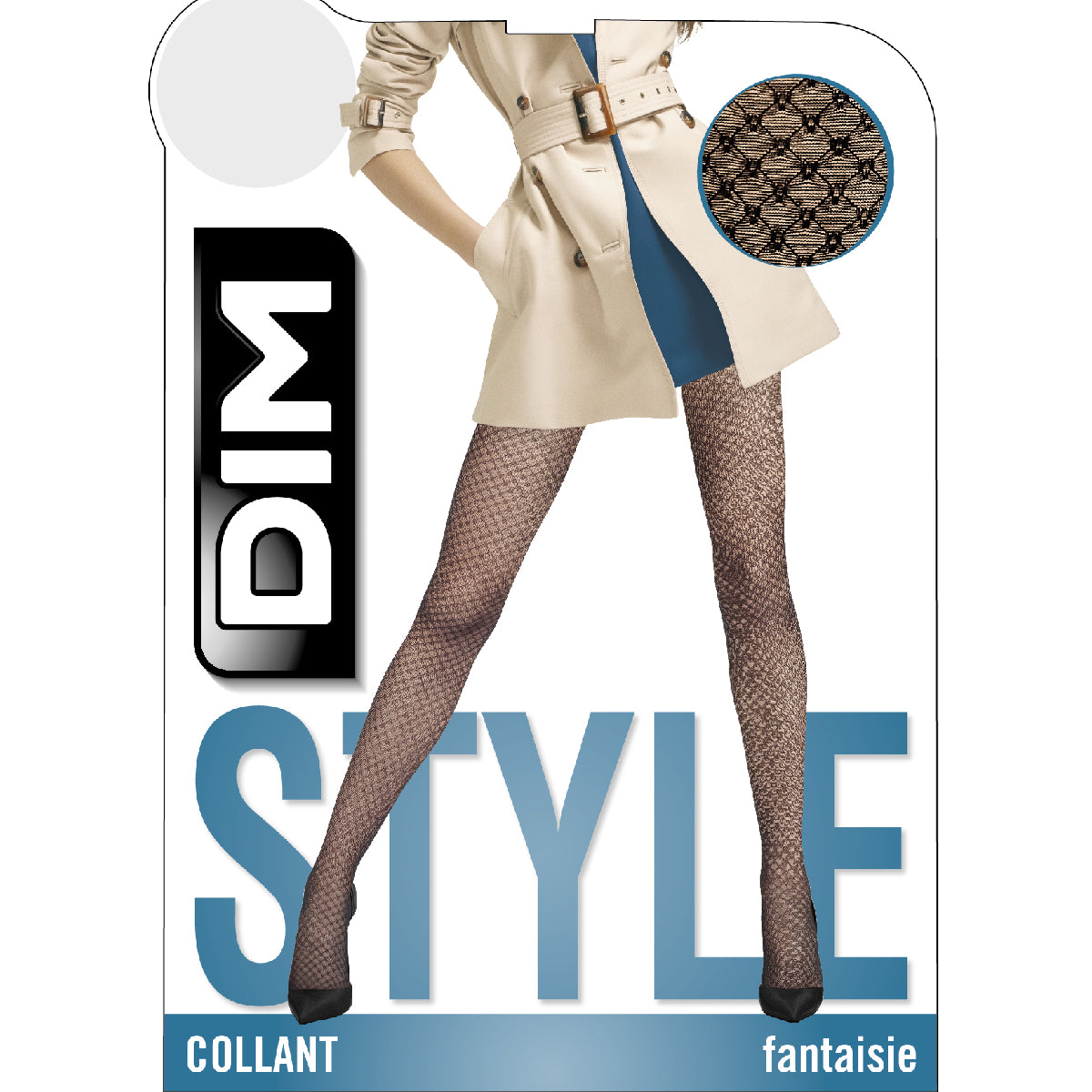 DIM Madame So Chic 23 jewel patterned sheer tights in black