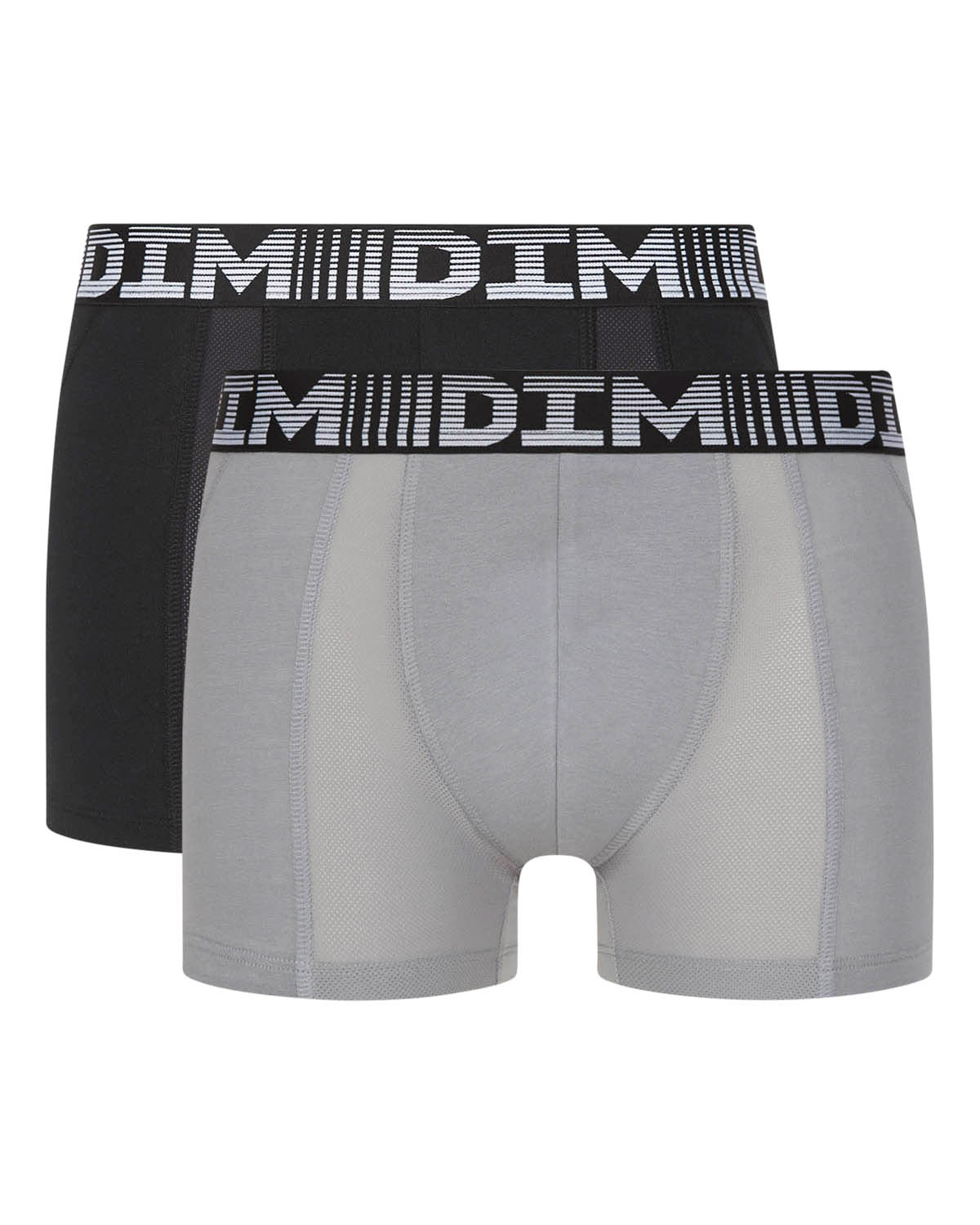 DIM 3D Flex Air Pack of 2 men's black-pearl grey anti-perspirant boxers