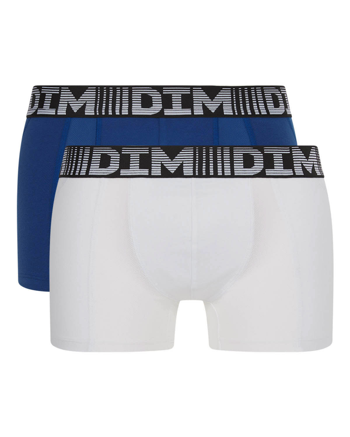 DIM 3D Flex Air Pack of 2 men's steel blue-white anti-perspirant boxers
