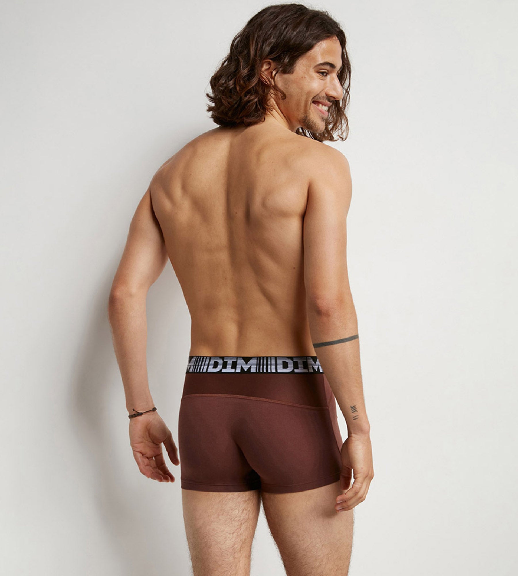 DIM Pack of 2 men's breathable cotton and lycra Khaki 3D Flex Air boxers