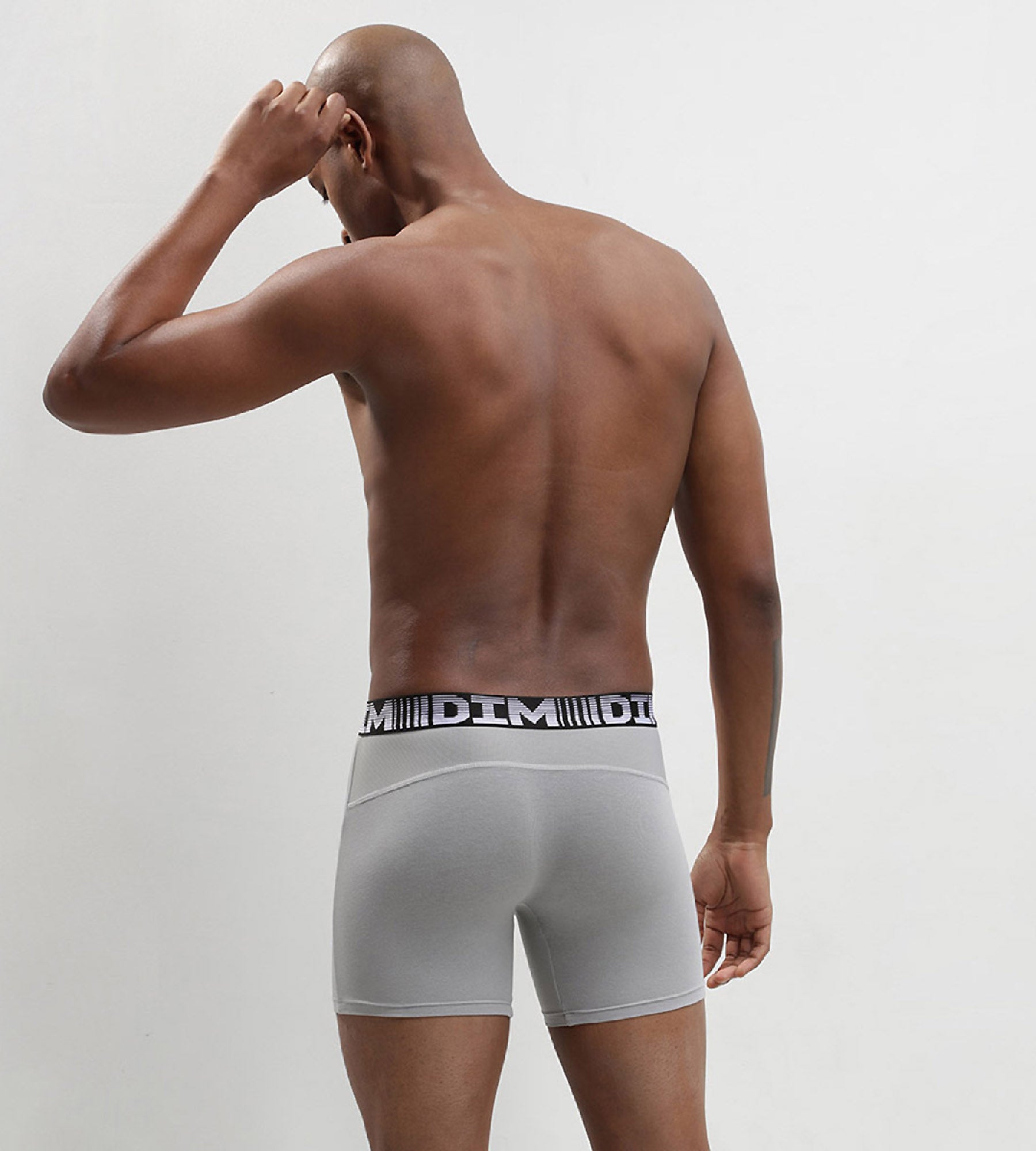 DIM 3D Flex Air Pack of 2 men's black-grey anti-perspirant long boxers