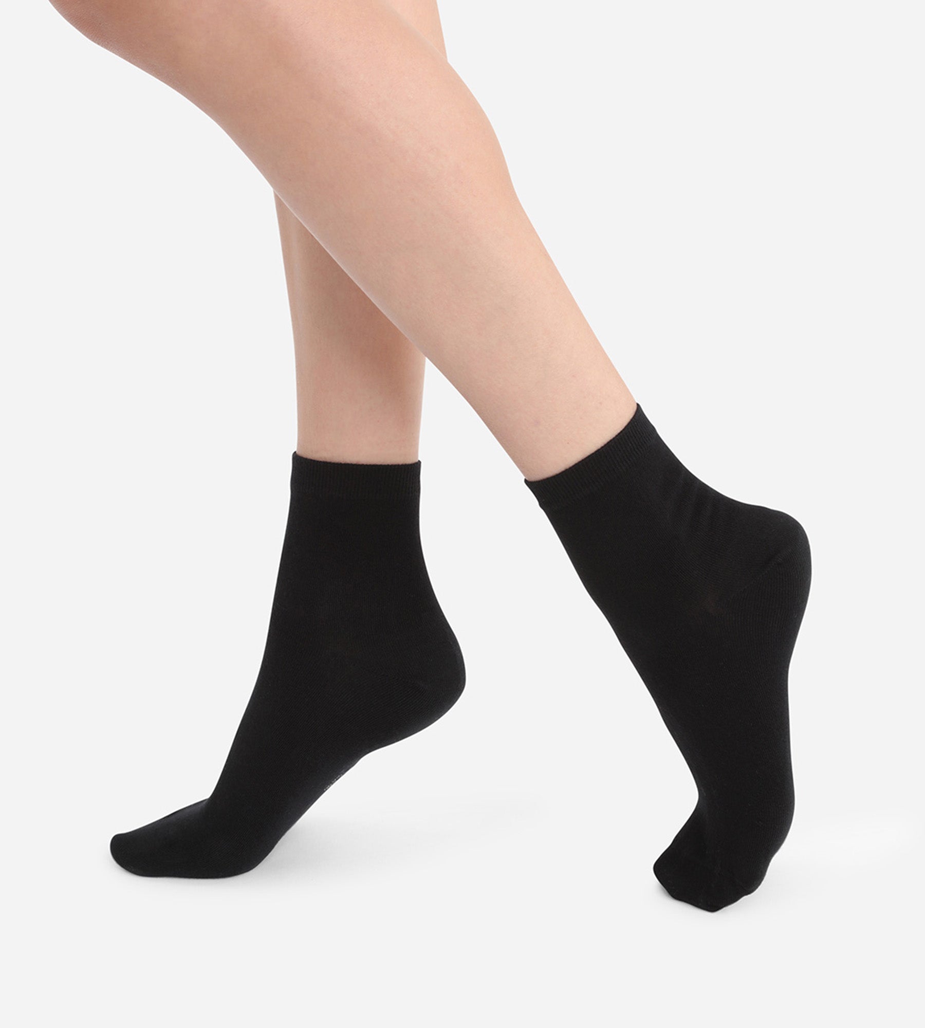 DIM Pack of 2 pairs of black ankle socks for women