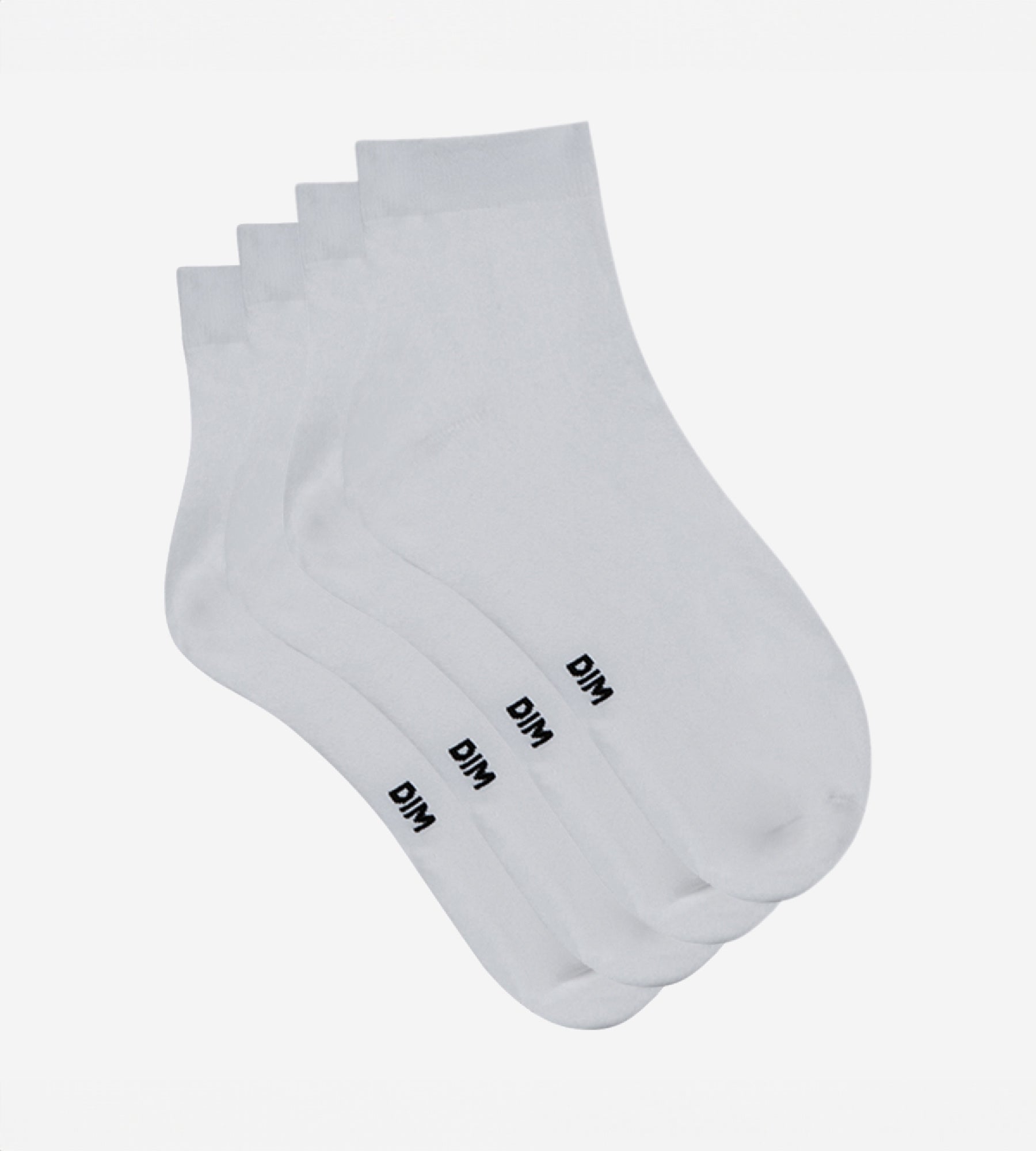 DIM Pack of 2 pairs of women’s second skin ankle socks in white