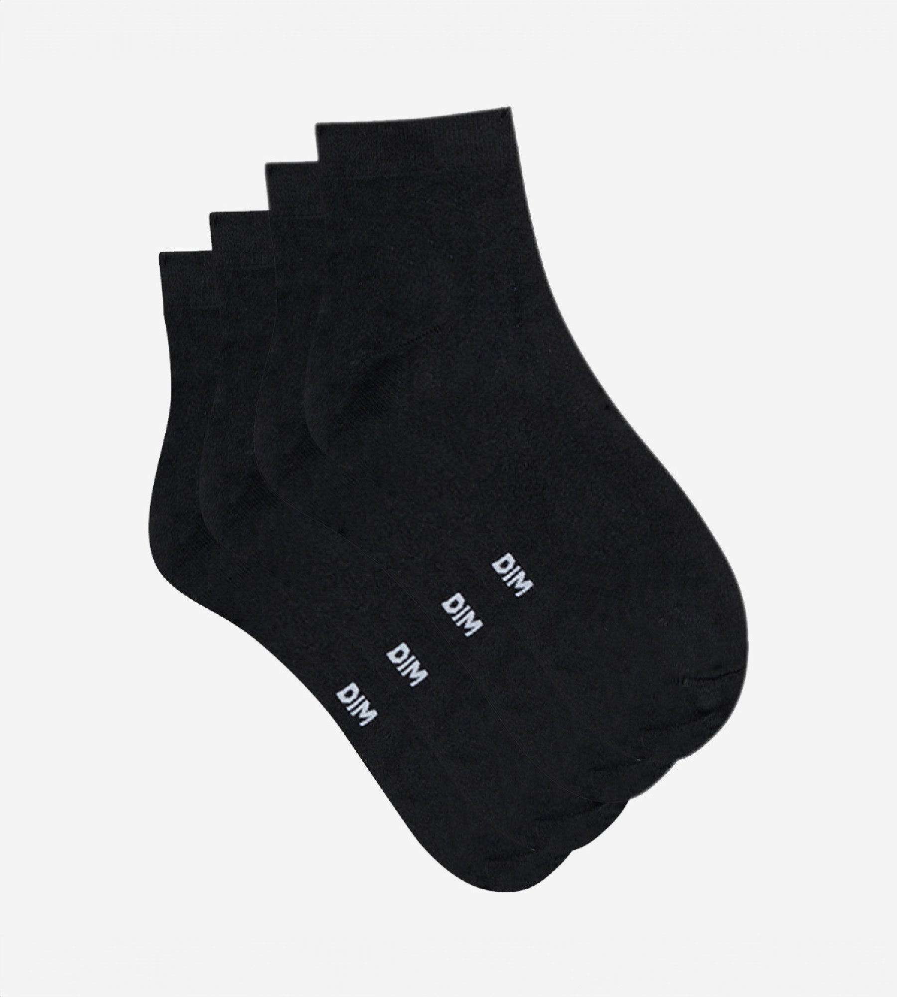 DIM Pack of 2 pairs of women’s second skin ankle socks in black