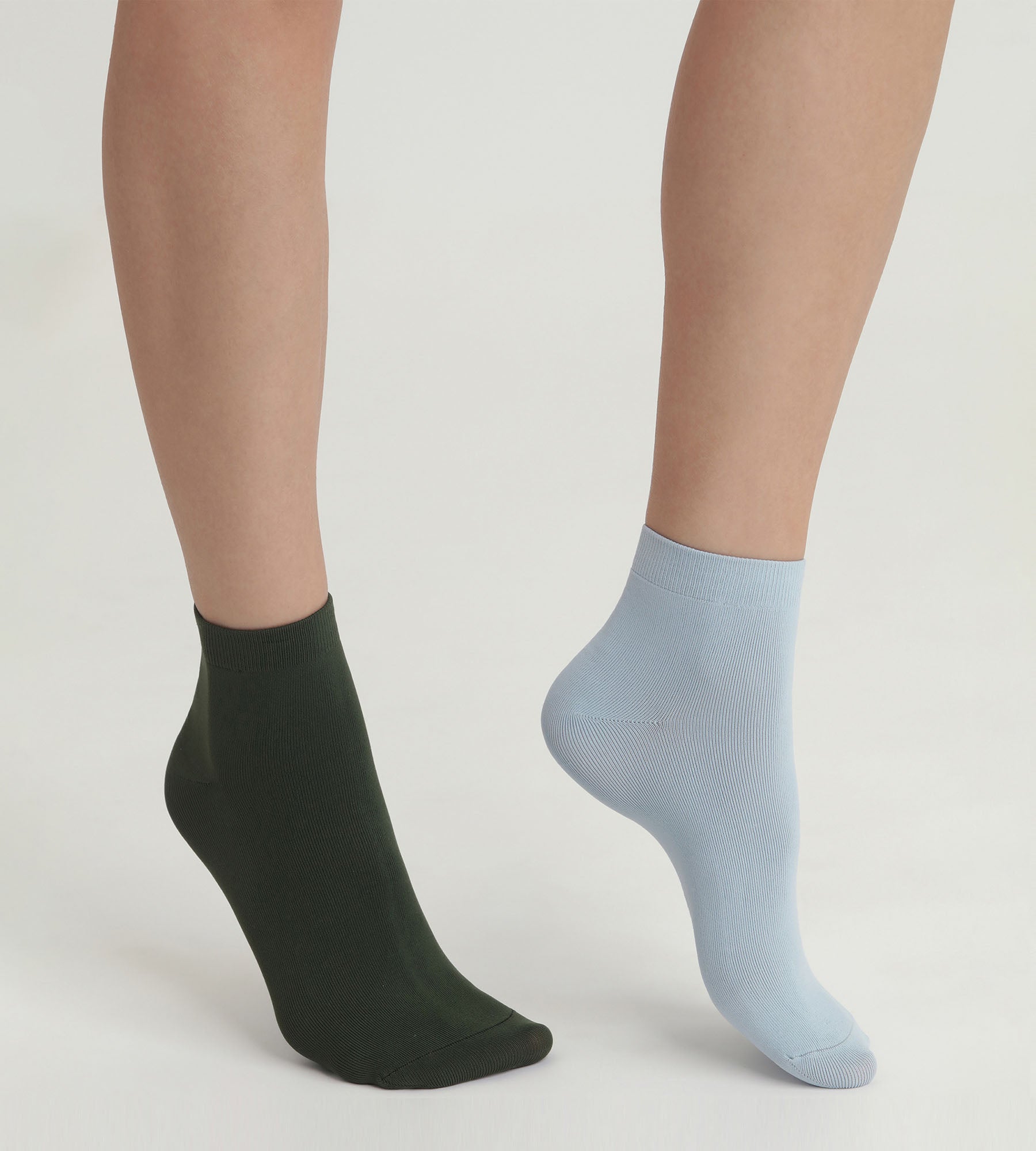 DIM Pack of 2 pairs of women's socks Green Blue Skin