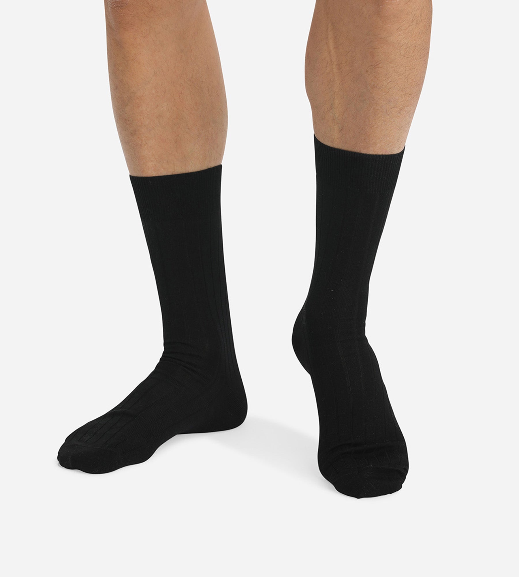DIM Pack of 2 pairs of black lisle socks for men