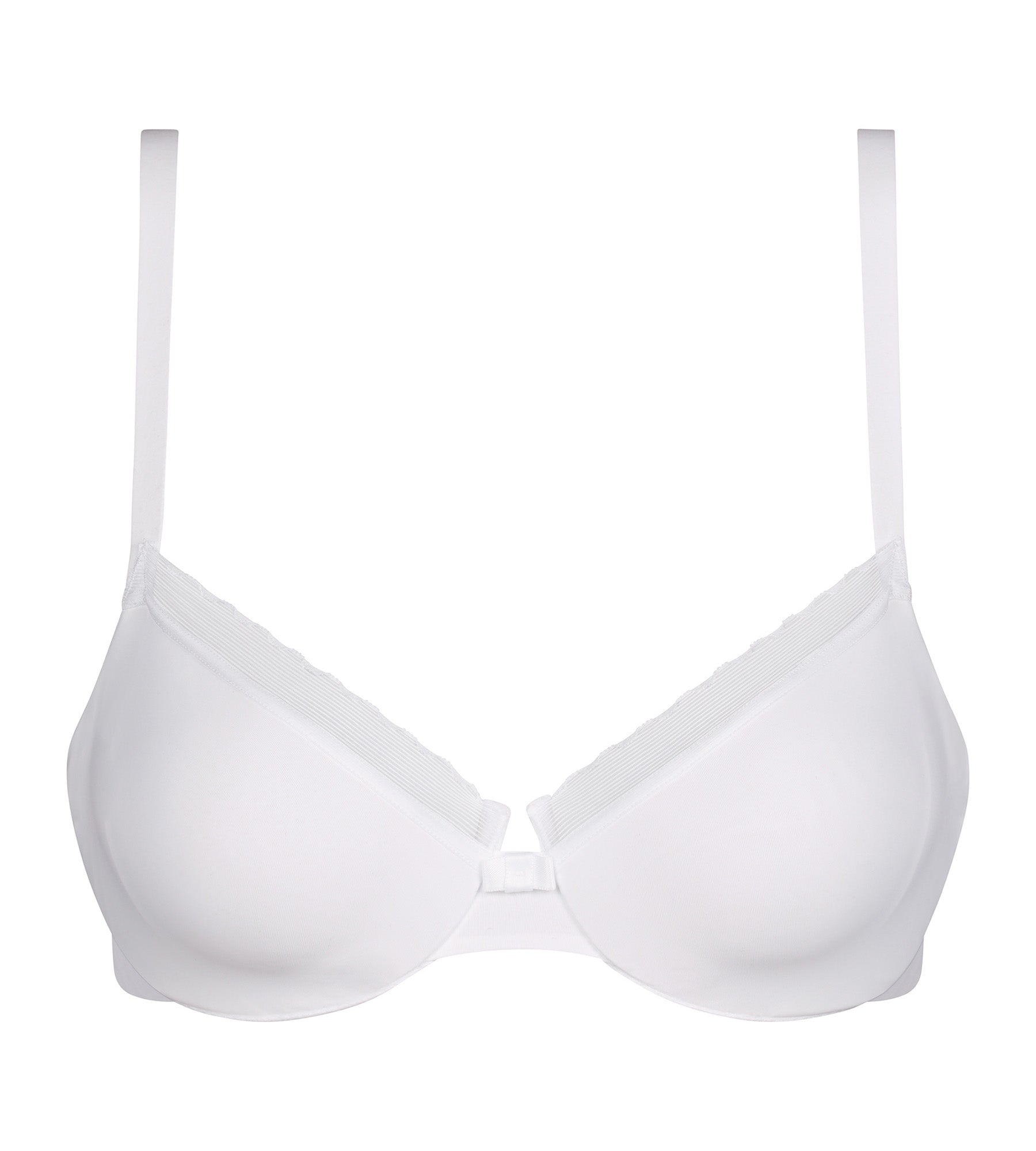 DIM White microfiber and tulle push-on bra Dim Daily Confort