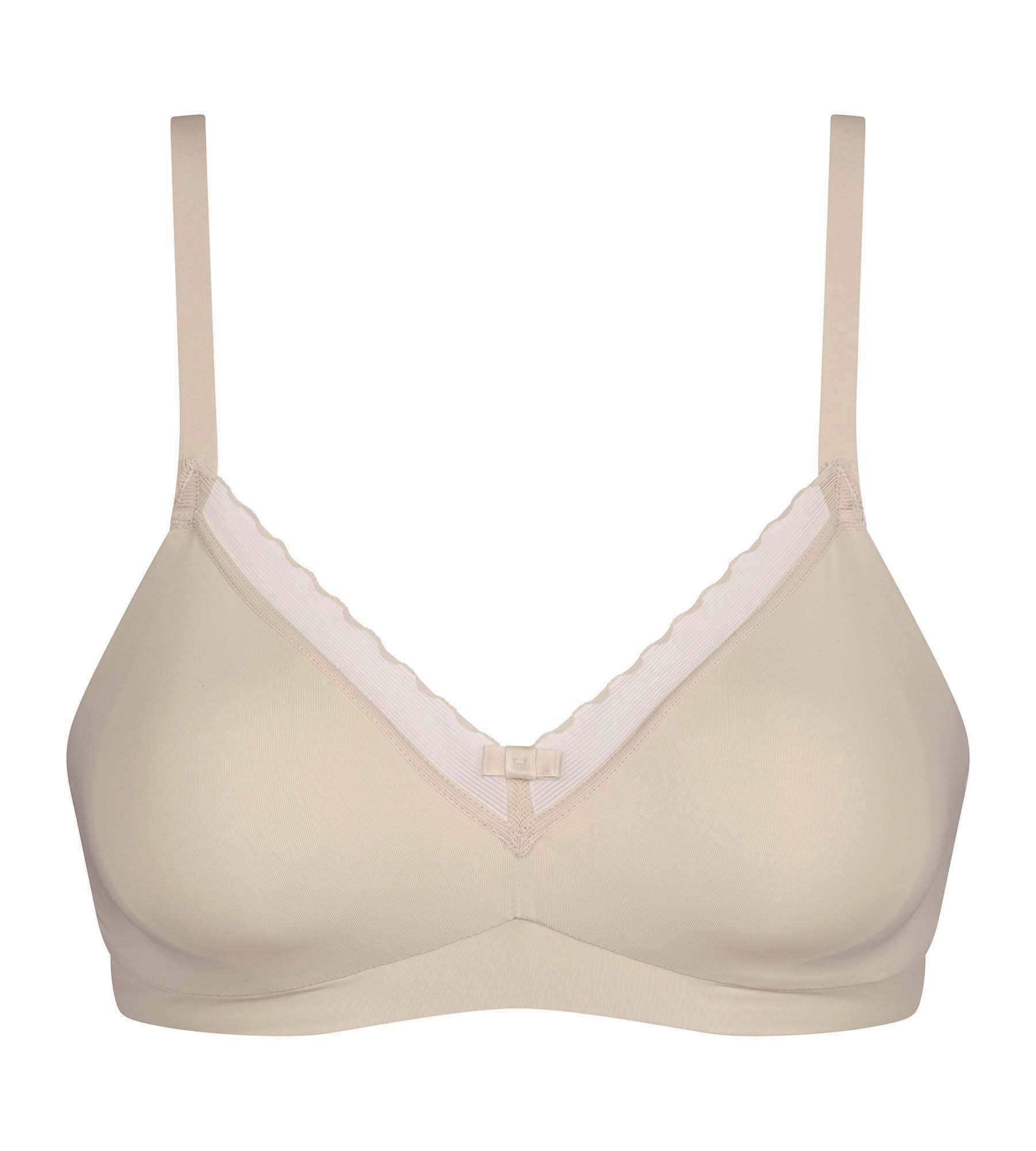 DIM Nude Daily Confort microfiber and tulle underwire bra