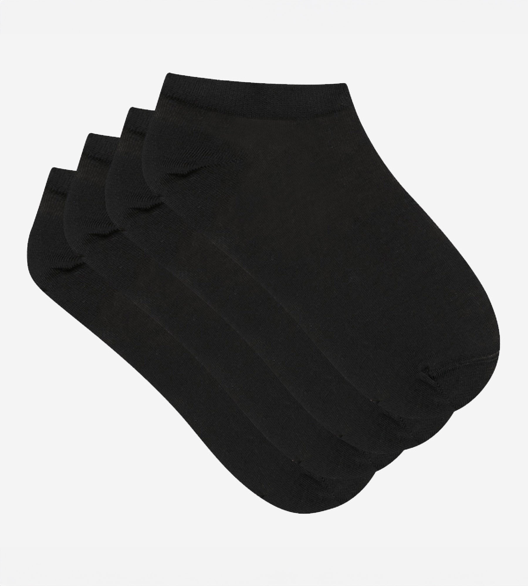 DIM Pack of 2 pairs of black Light Coton invisible sock liners for women