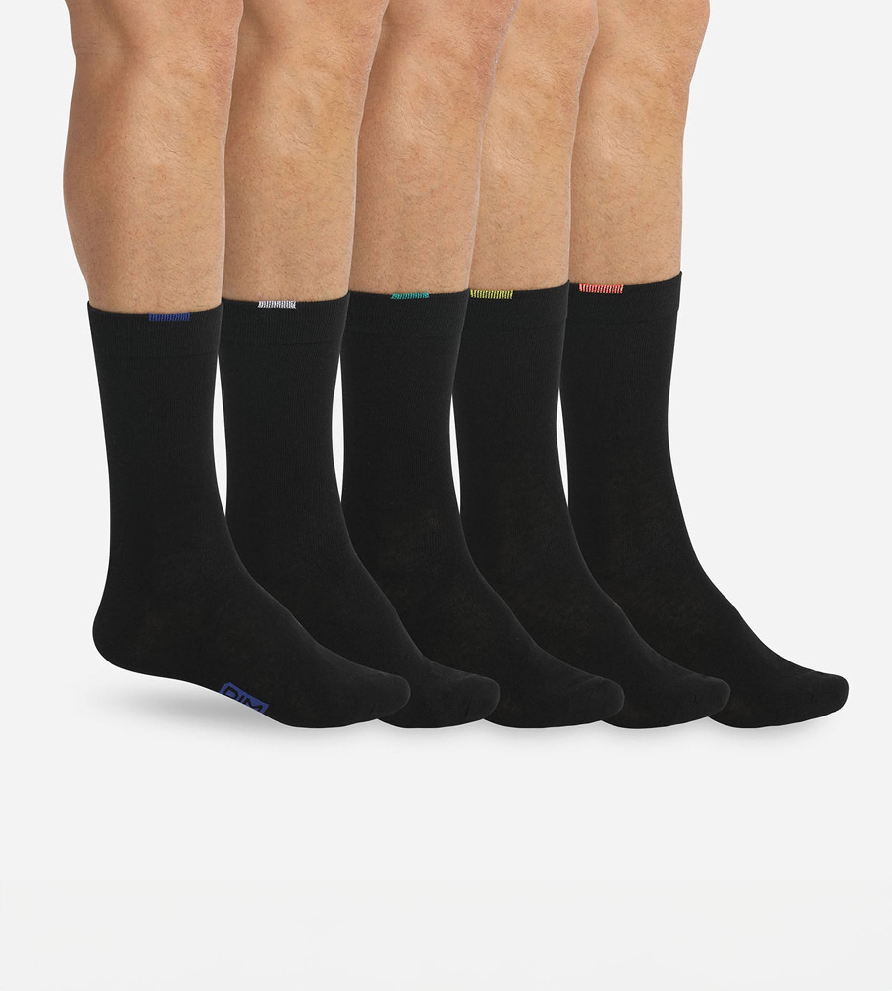 DIM Pack of 5 pairs of black EcoDIM socks for men