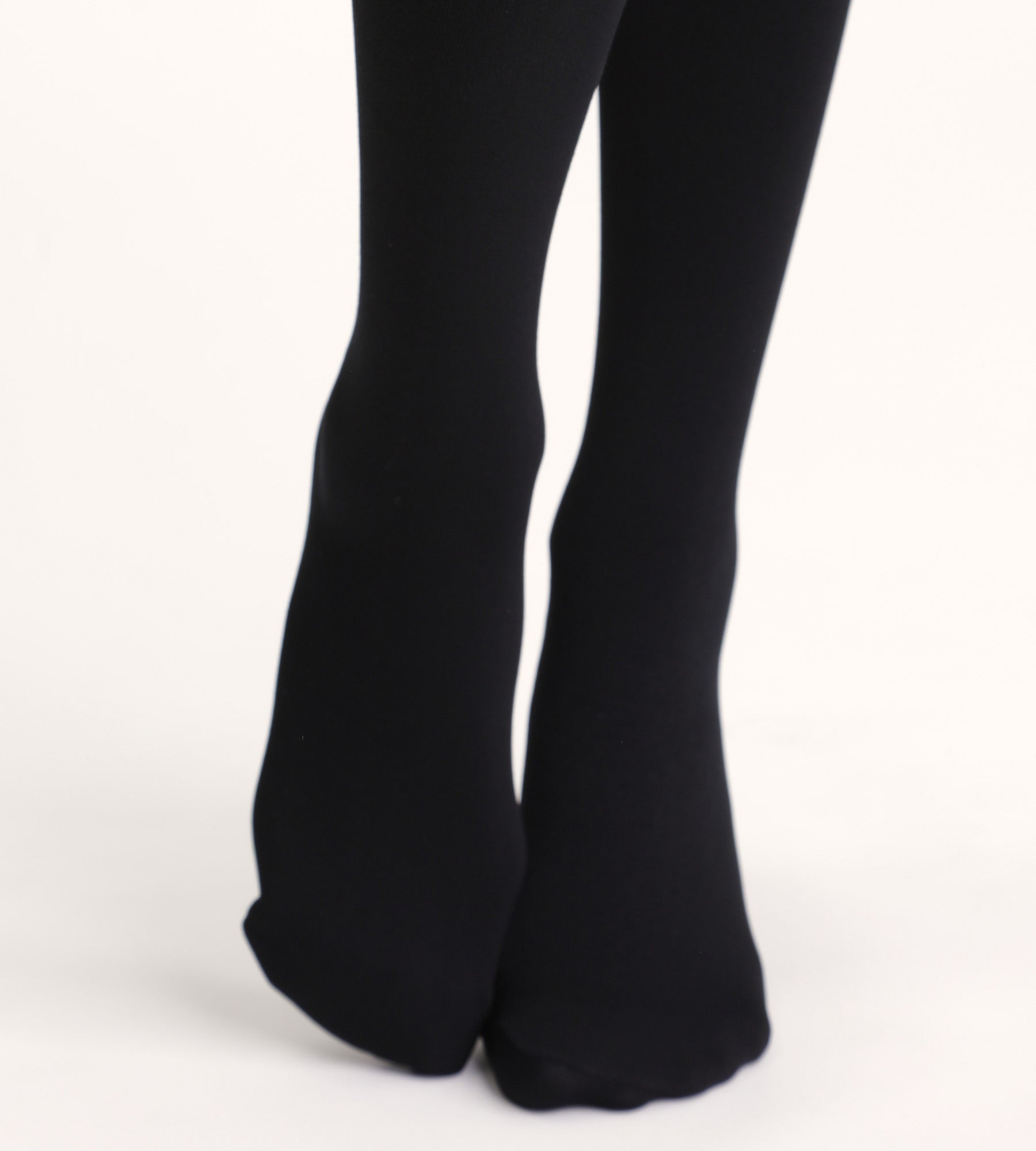 DIM Dim Thermo 140D opaque black fleece knee-highs