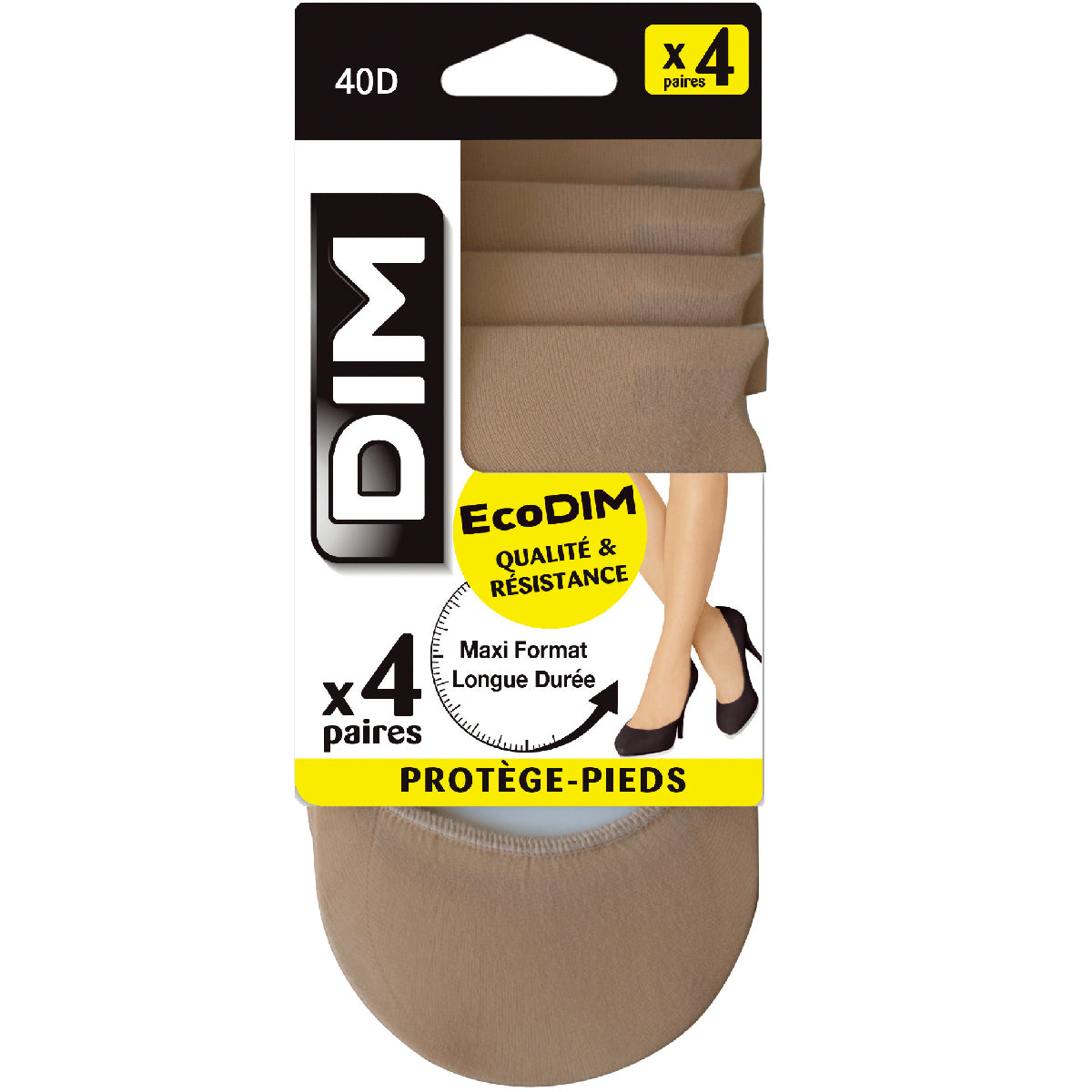 DIM Pack of 4 clear EcoDIM opaque 40D foot protectors