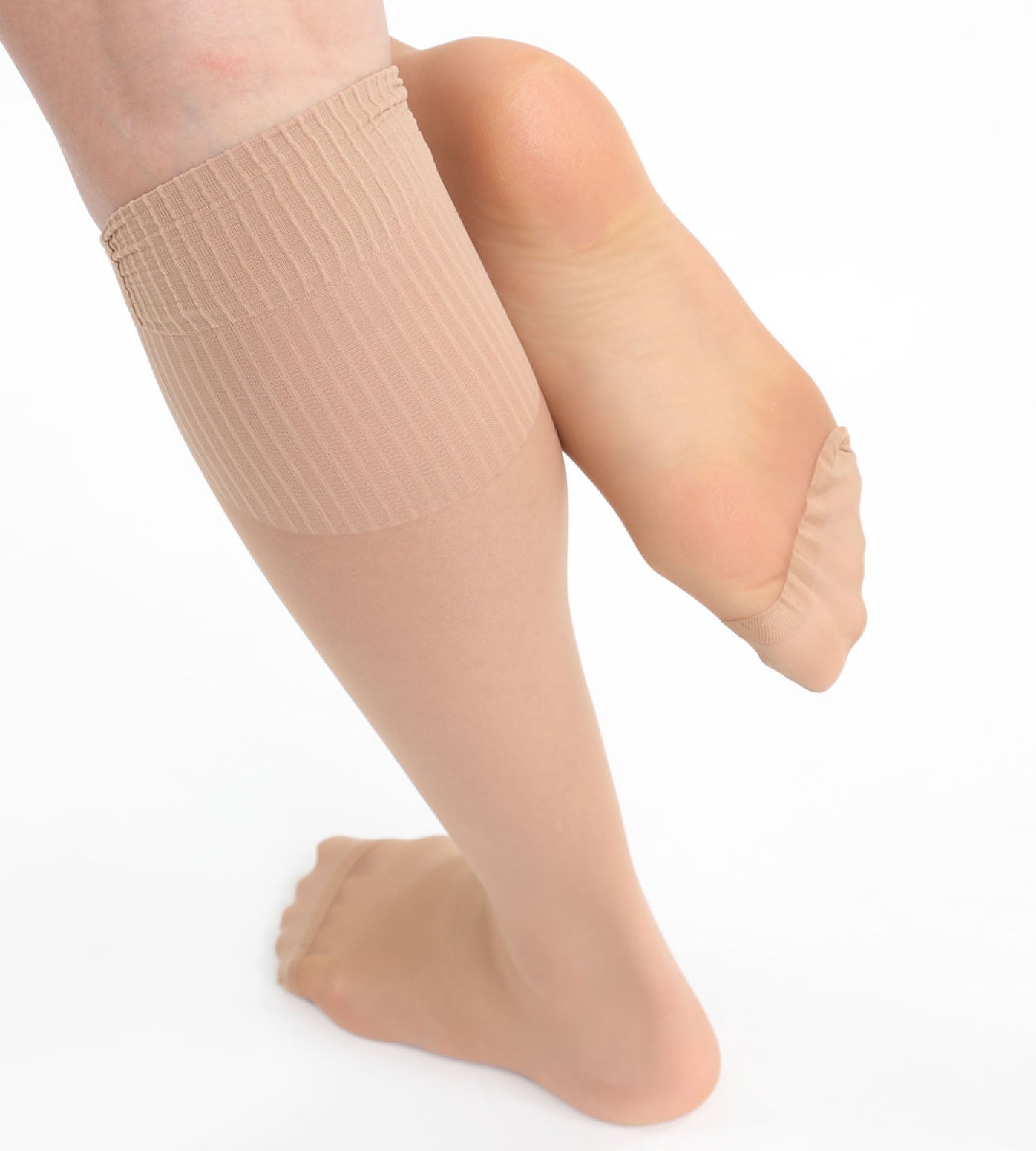DIM Pack of 2 pairs of caramel AbsoluFlex 20 transparent knee highs