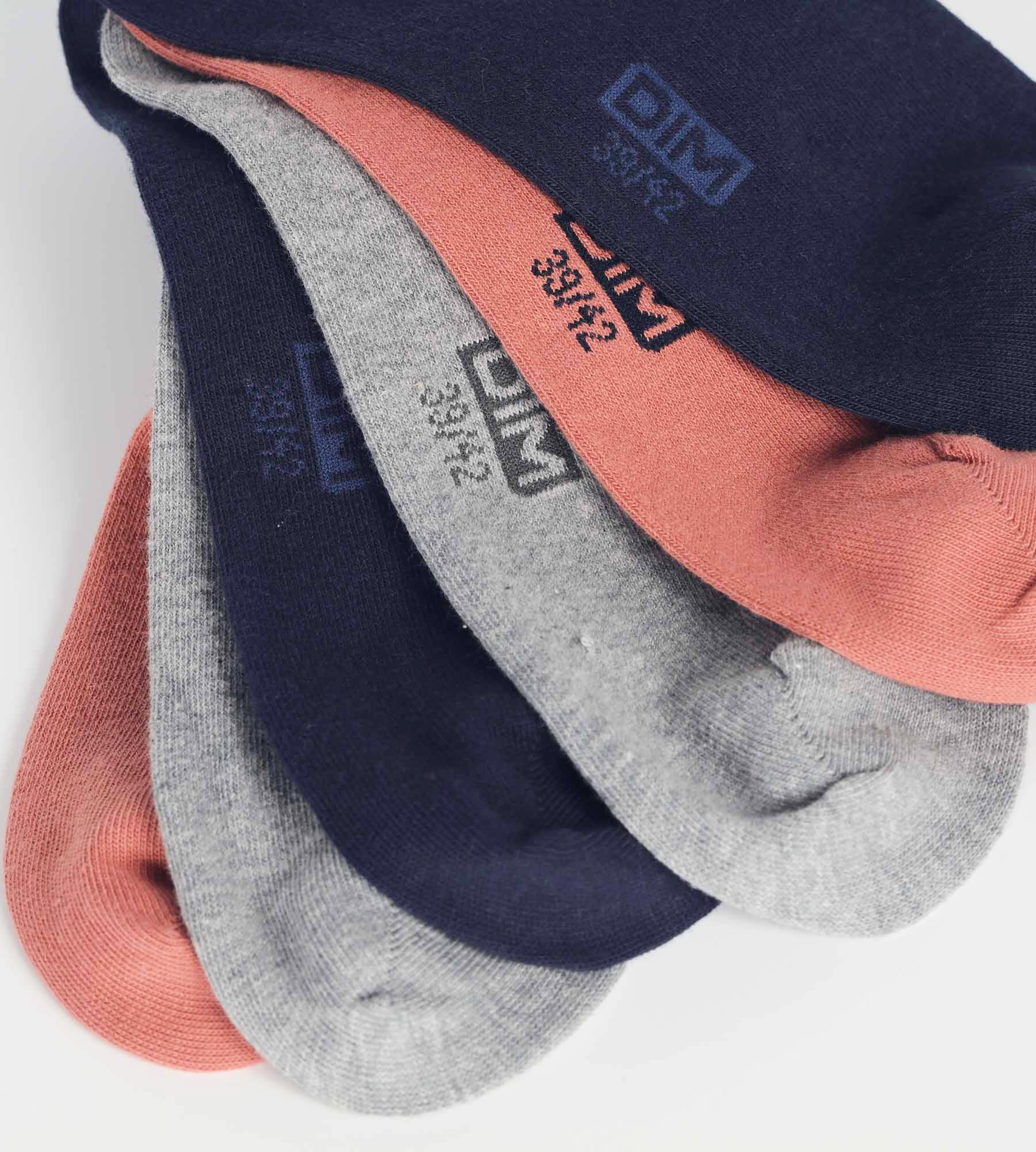 DIM Pack of 3 pairs of men's cotton socks Navy Pink Dim