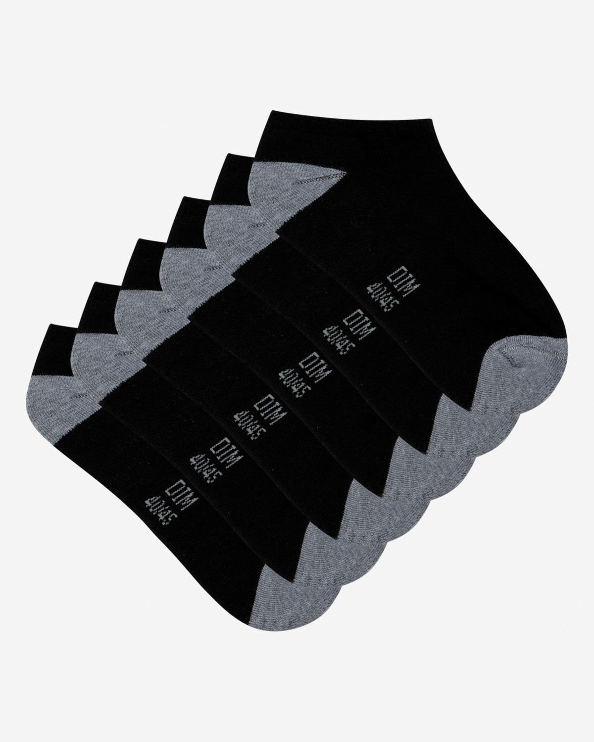 DIM Pack of 3 pairs of black EcoDIM Micro trainer socks