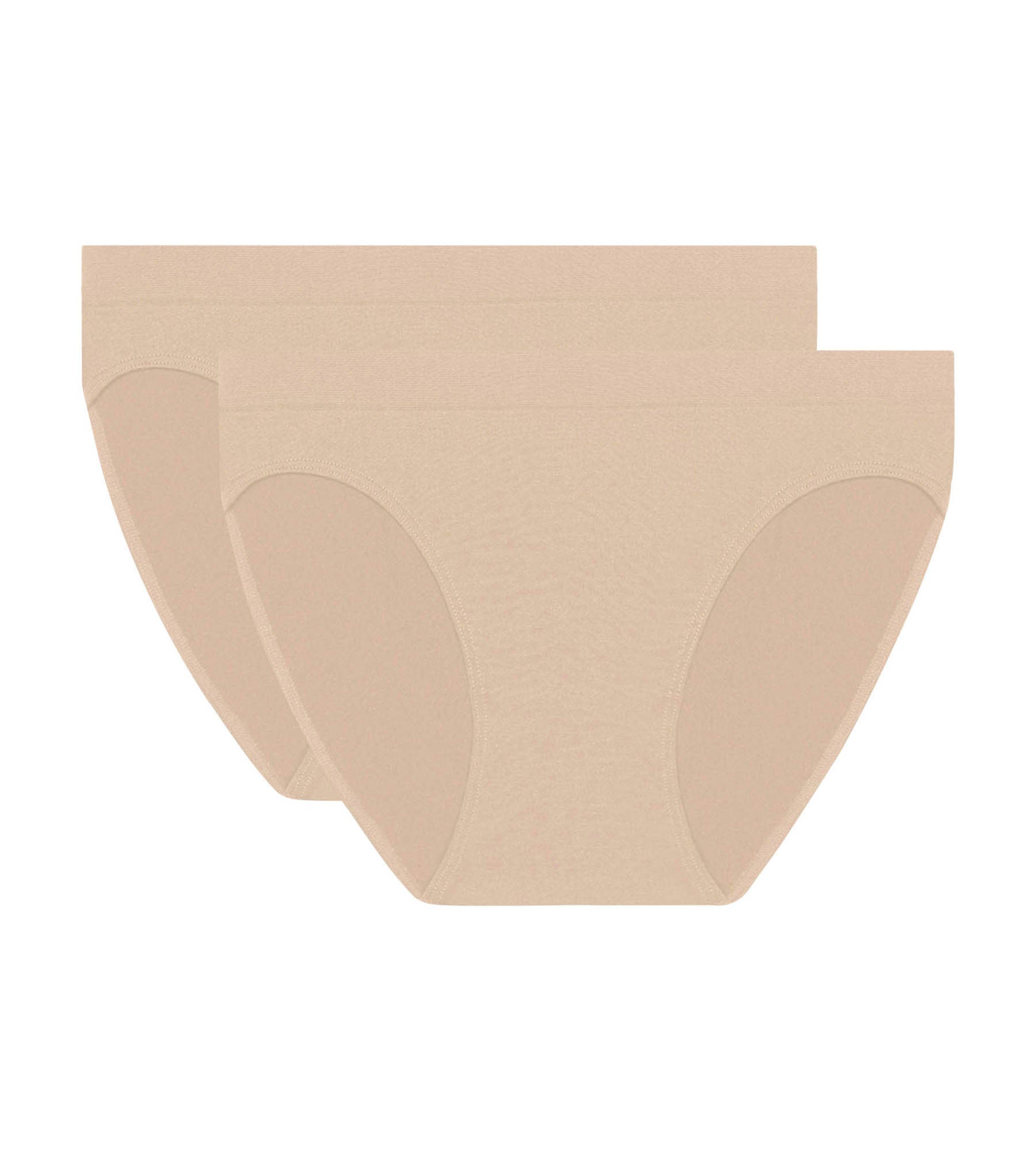 DIM Pack of 2 women's briefs in Nude seamless microfibre Dim Les Pockets