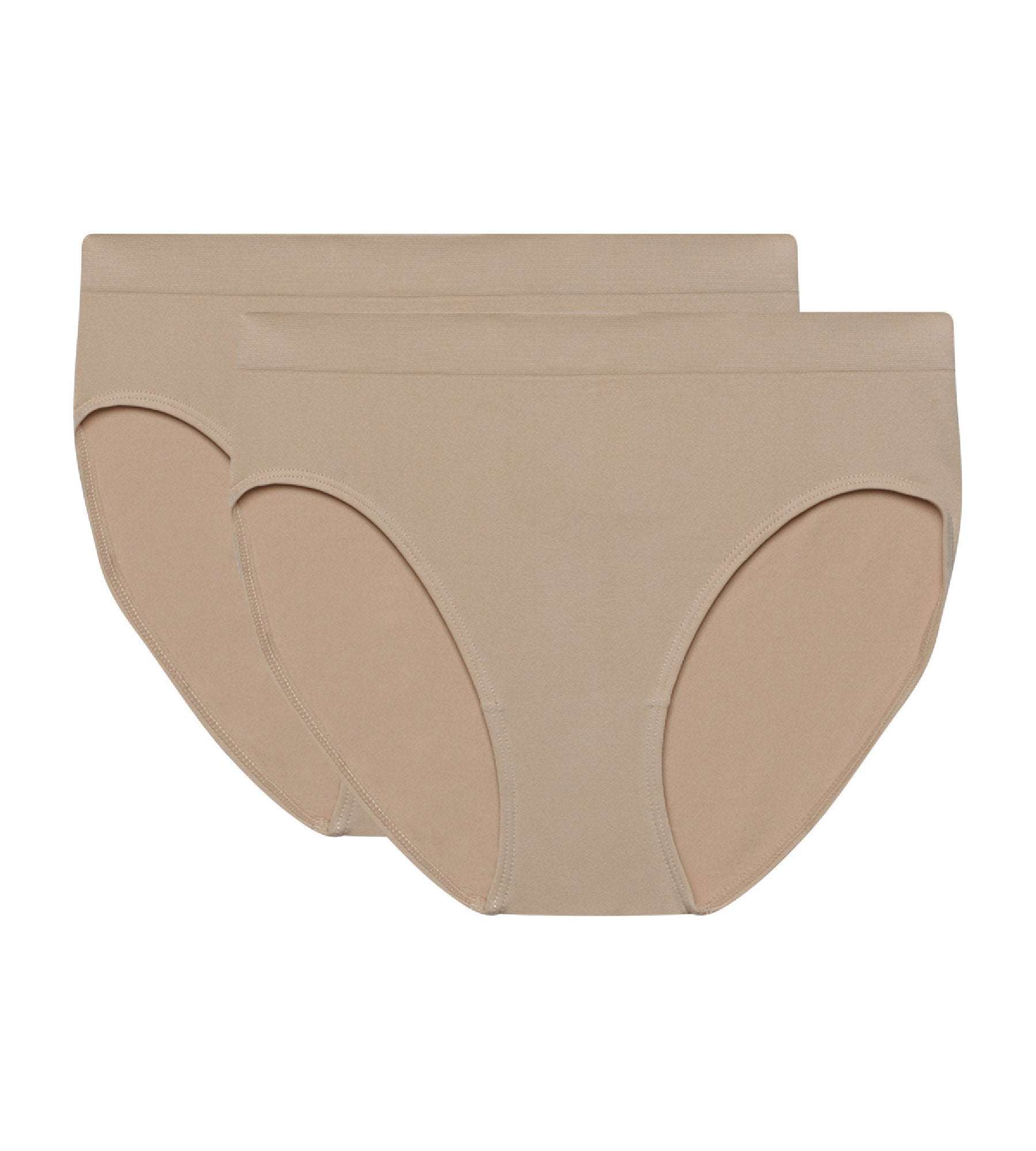 DIM Pack of 2 high waist seamless microfiber panties New Skin Les Pockets Eco