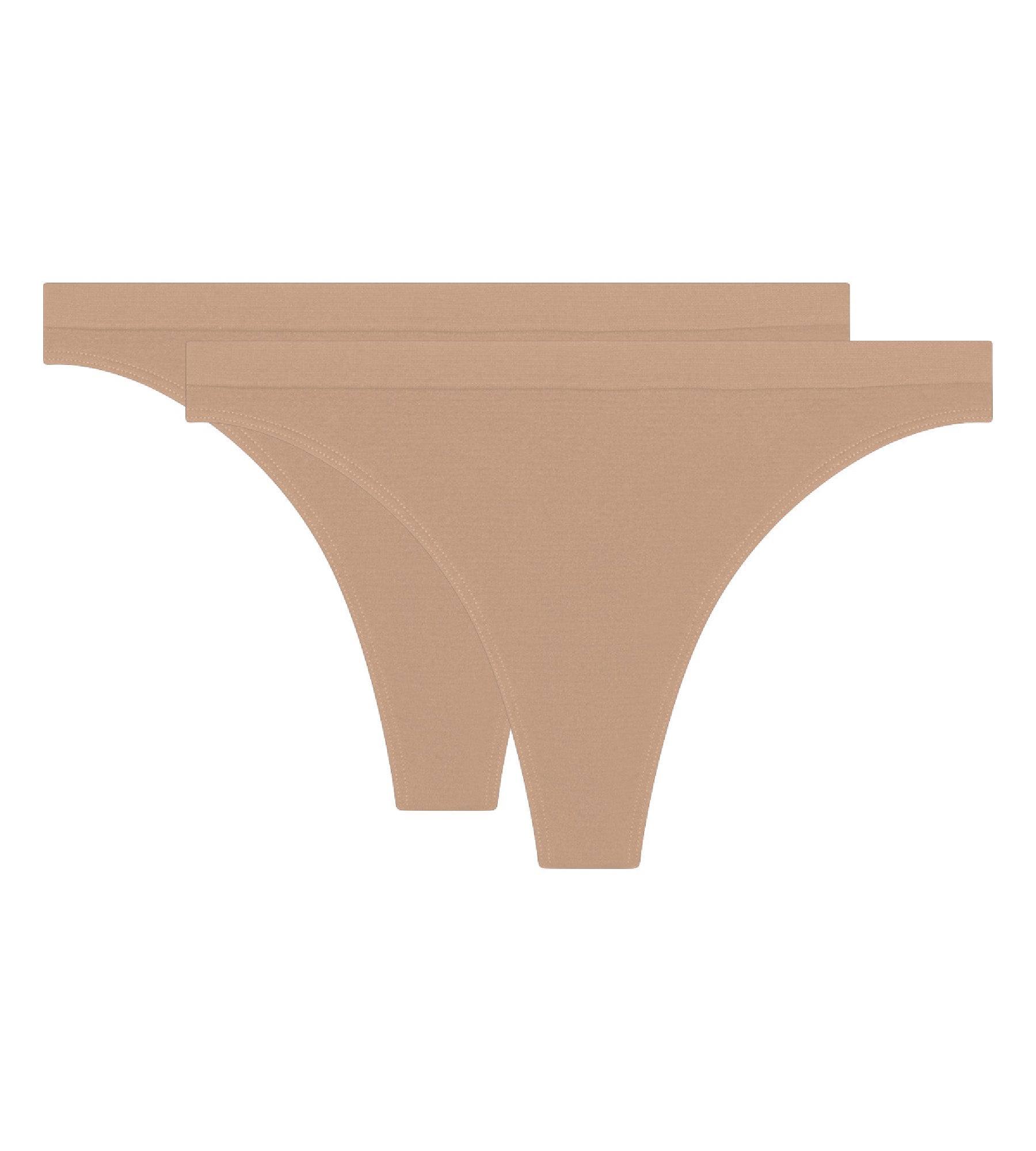 DIM Pack of 2 New Skin Microfiber Thongs for Women
