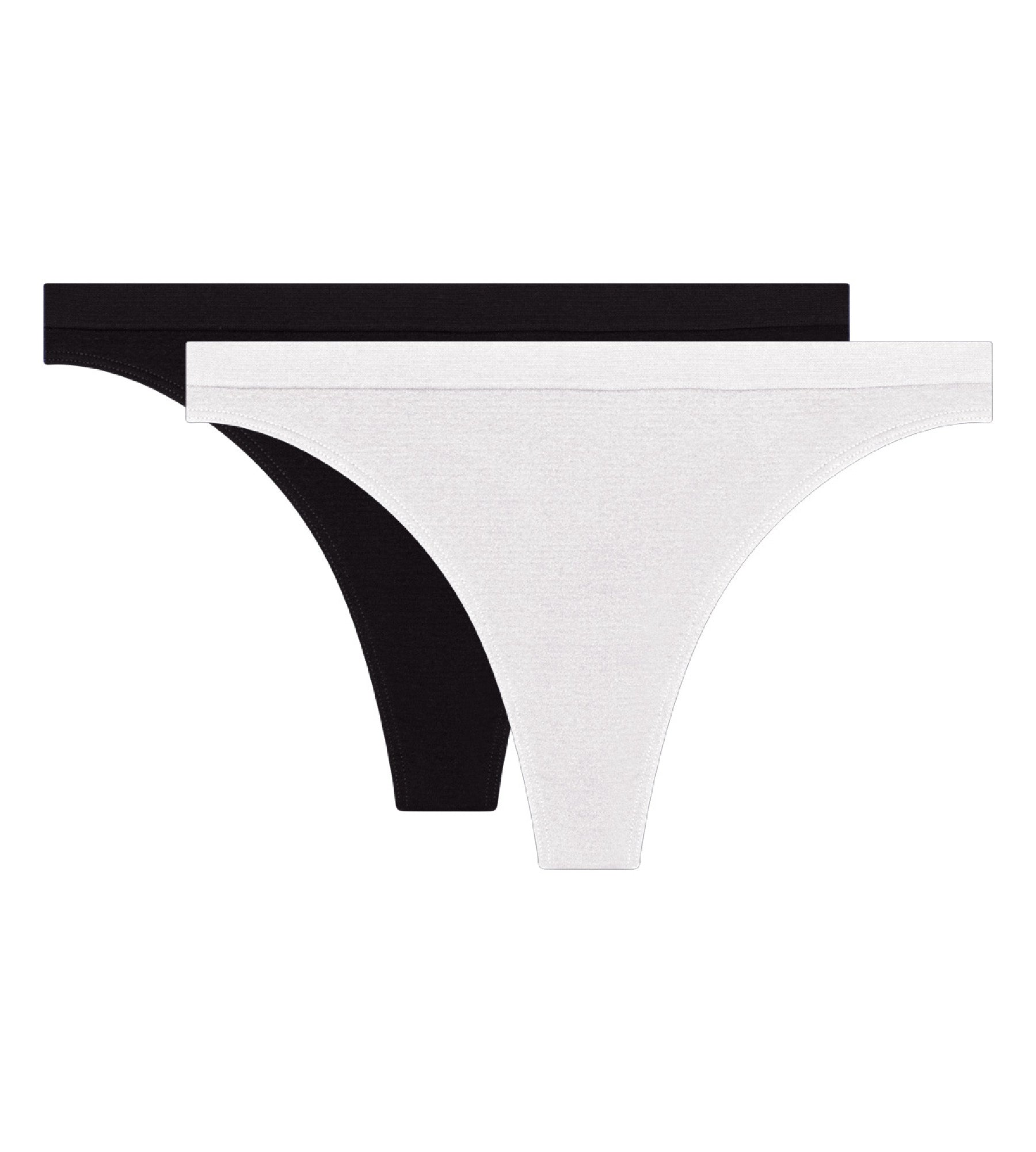 DIM Pack of 2 black and white seamless thongs Les Pockets EcoDim