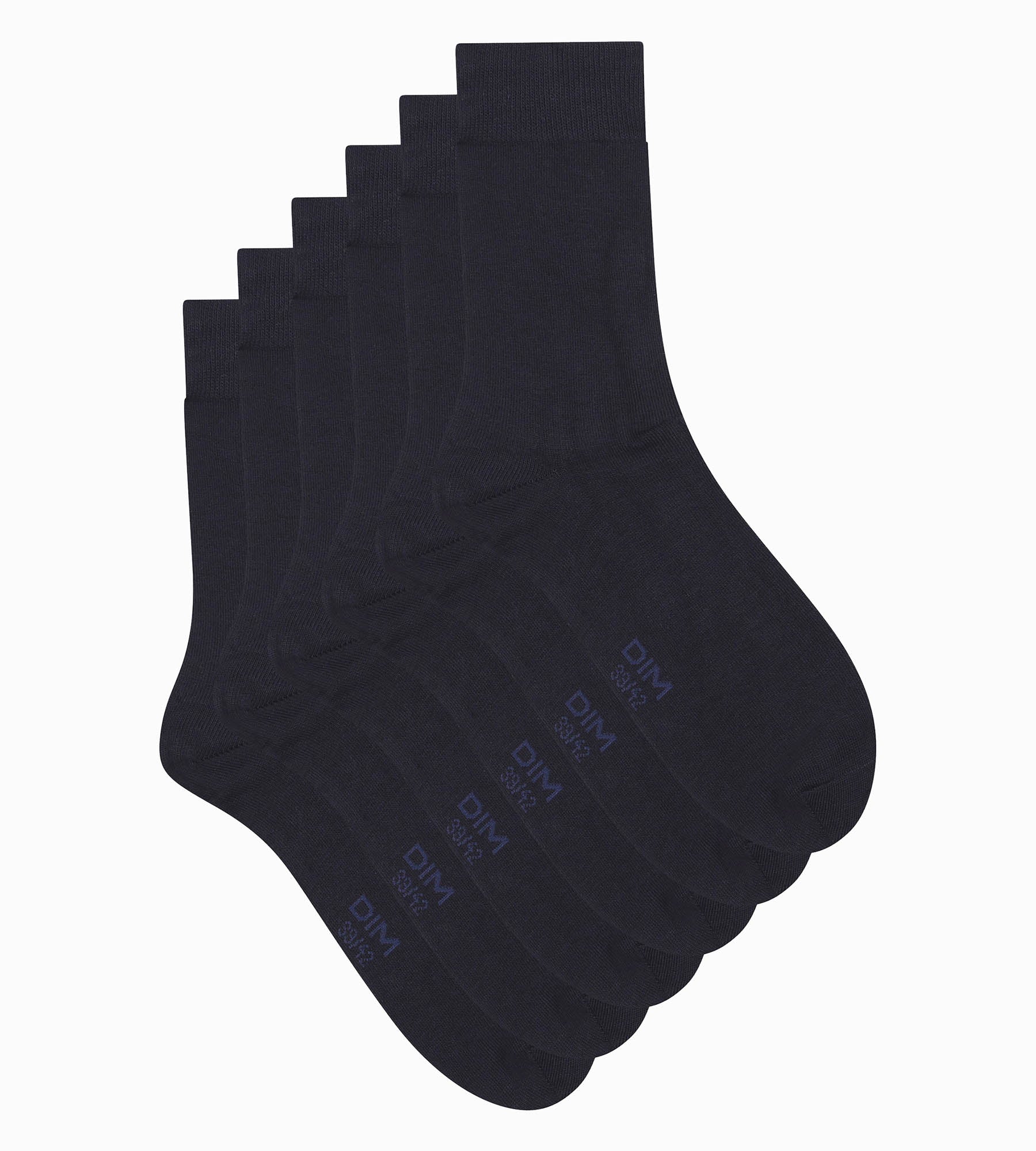 DIM Pack of 3 Pairs of Men's Navy Blue Dim Cotton Socks
