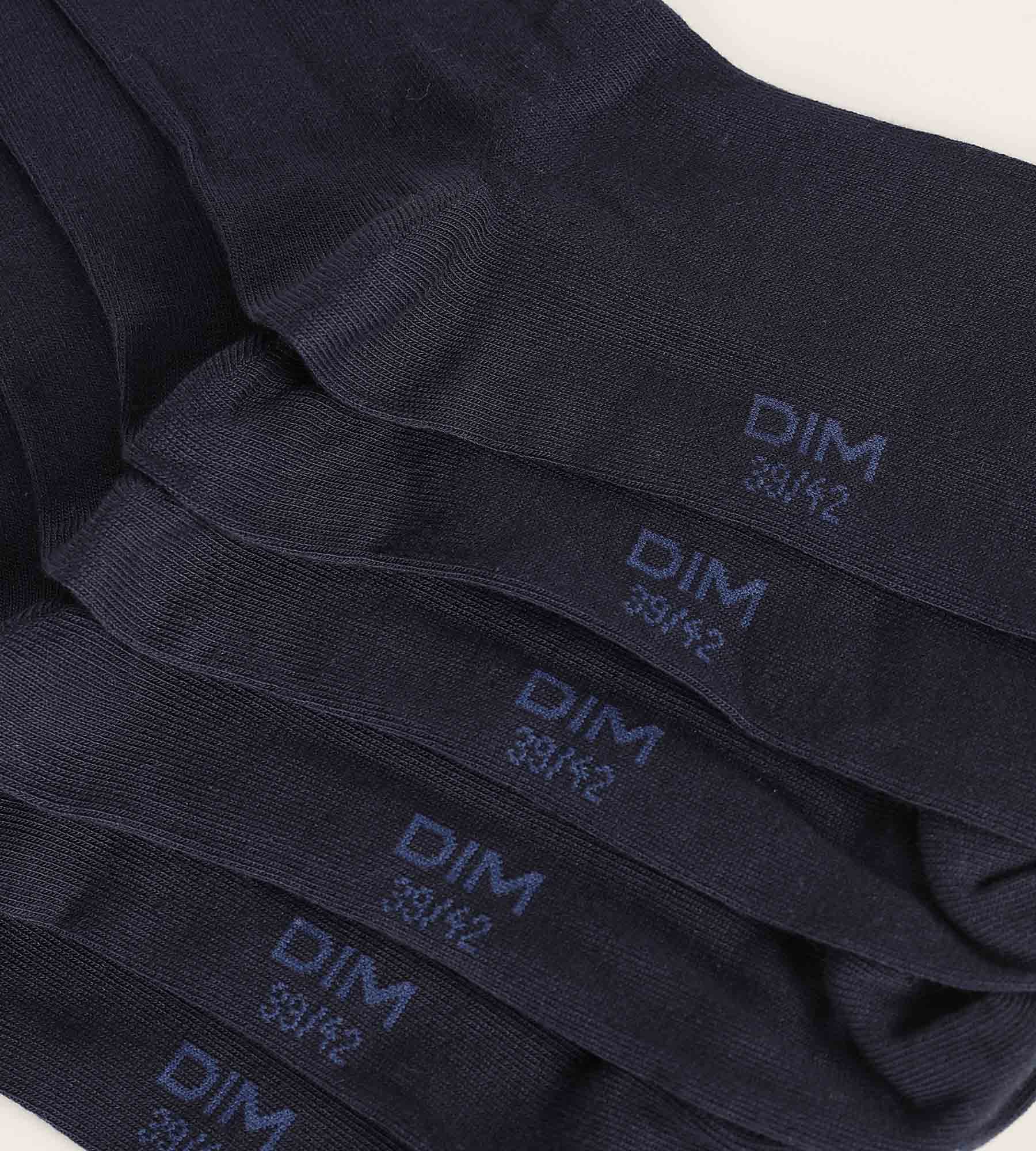 DIM Pack of 3 Pairs of Dim Navy Cotton Comfort Men's Socks