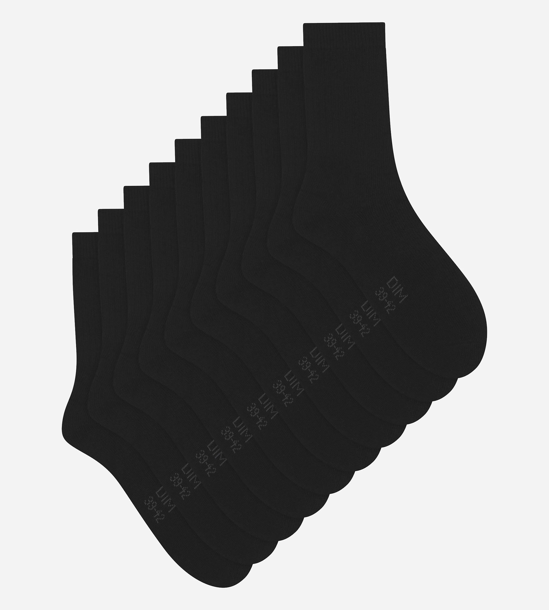 DIM Pack of 5 pairs of men's socks Black EcoDim Sport