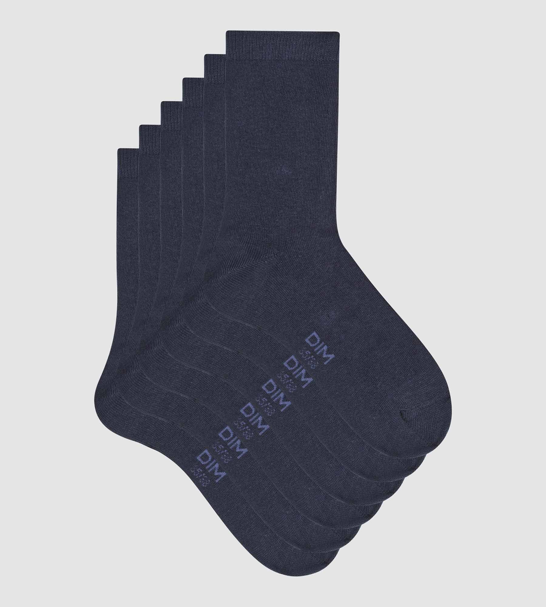 DIM Pack of 3 pairs of women's cotton socks in Navy Blue Dim