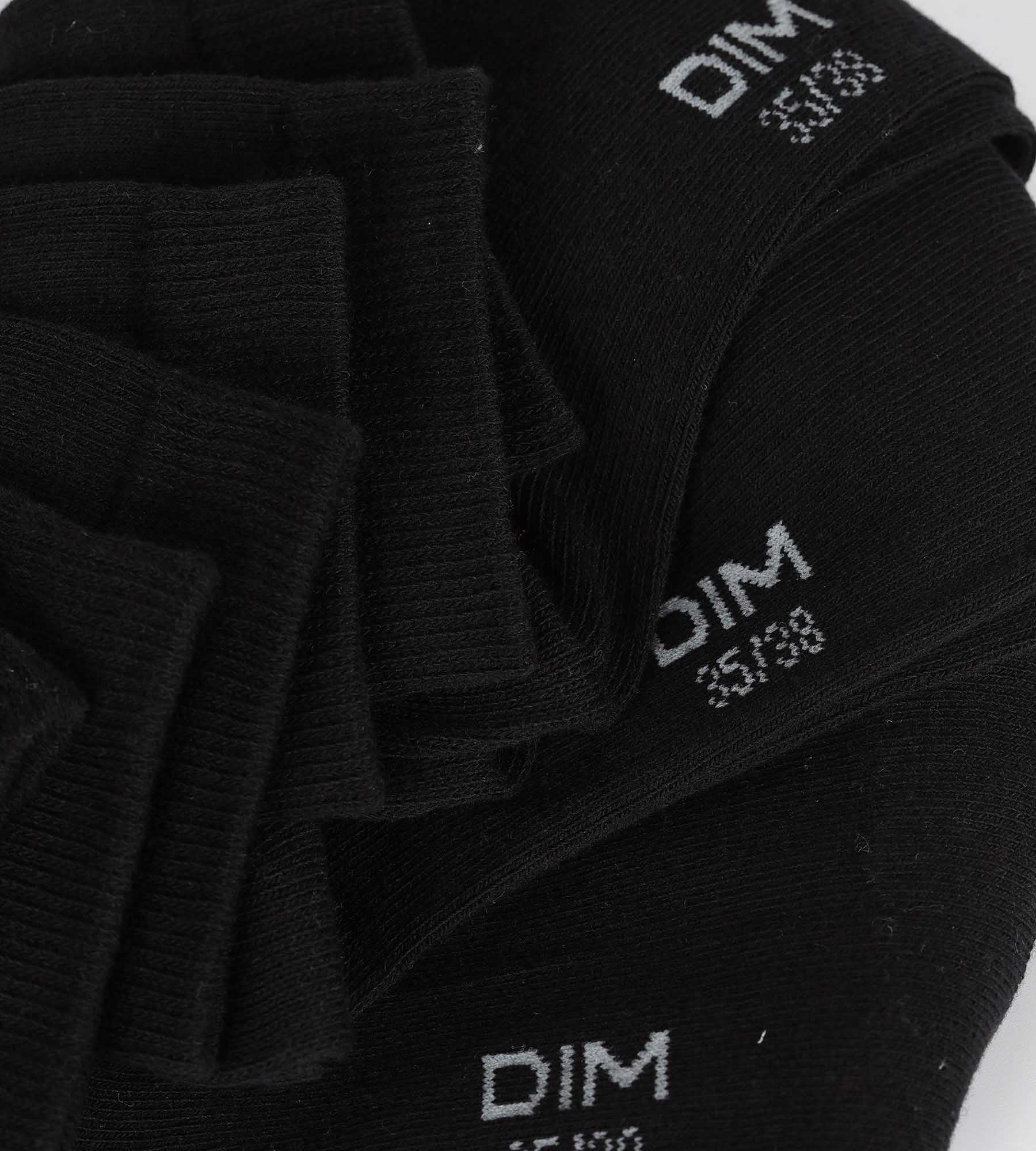 DIM Pack of 3 pairs of women's socks Black Cotton Nice Price