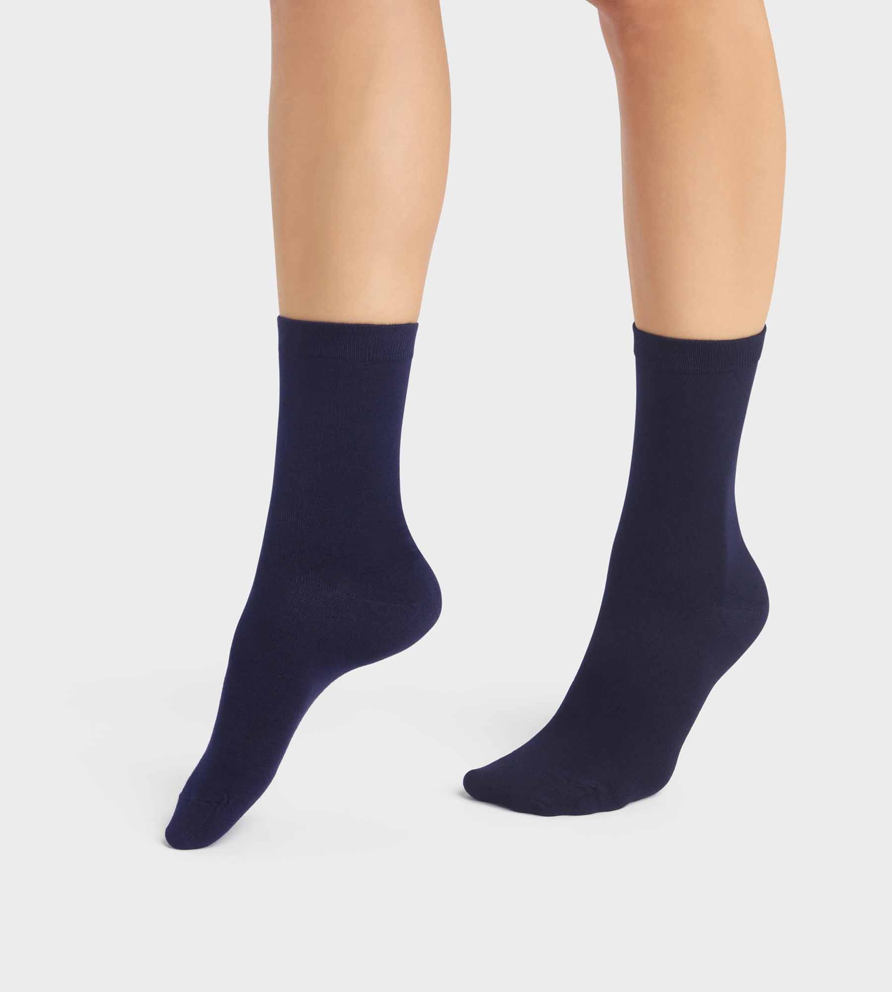 DIM Pack of 2 pairs of women's viscose socks in Navy Blue Dim Bambou