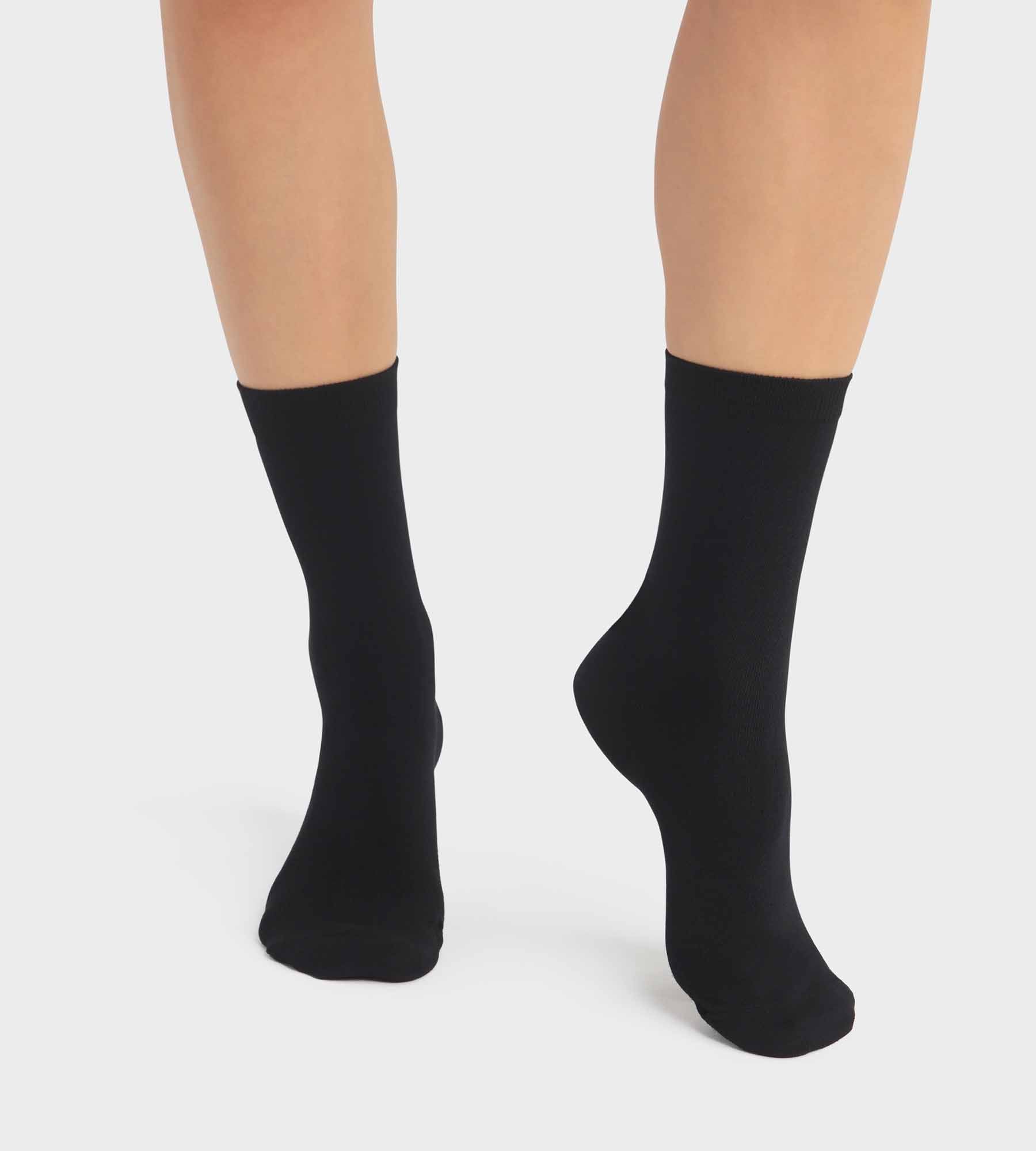 DIM Pack of 2 pairs of women's viscose socks in Black Dim Bambou
