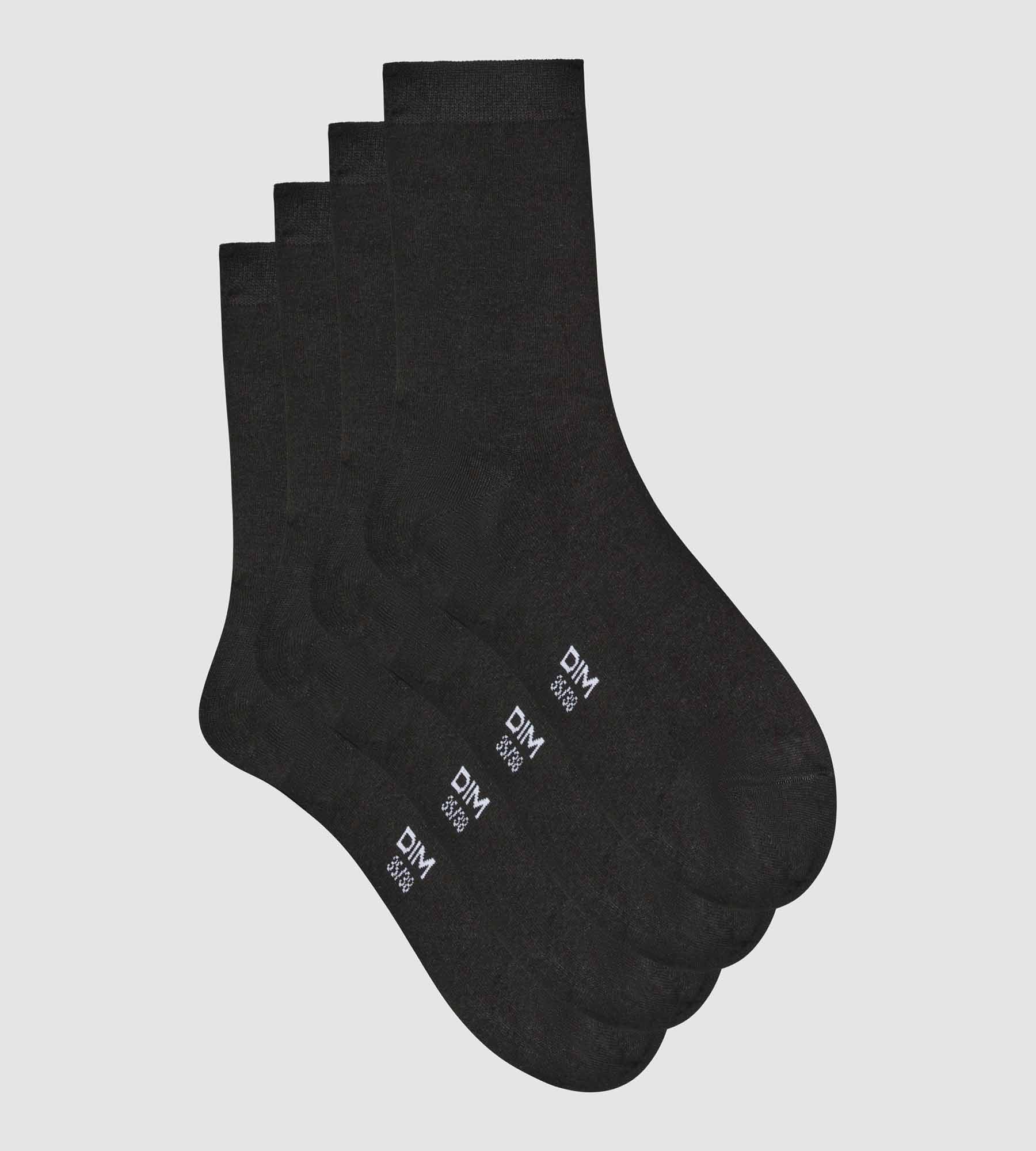DIM Pack of 2 pairs of women's viscose socks in Black Dim Bambou