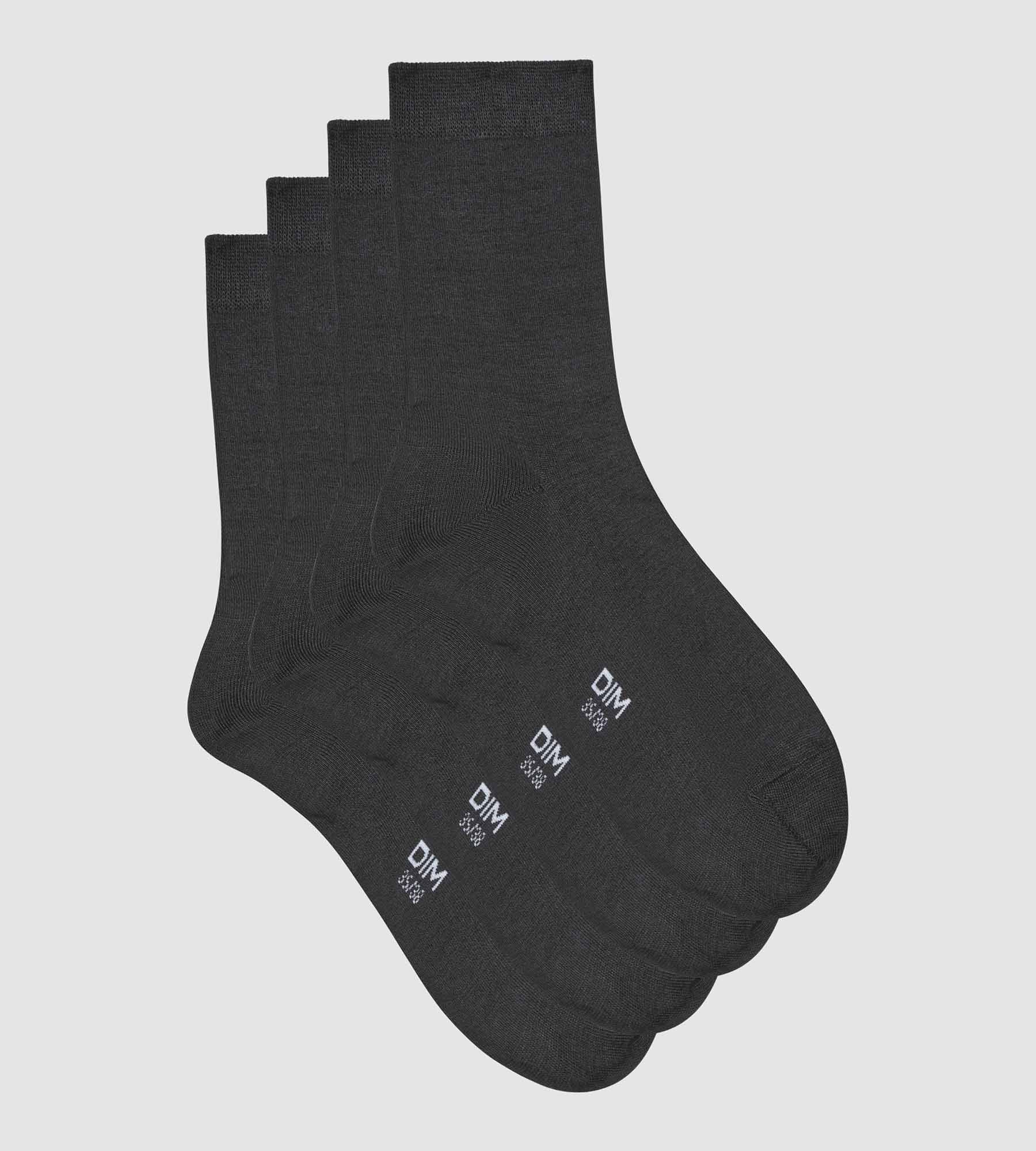DIM Pack of 2 pairs of women's viscose socks in Anthracite Dim Bambou