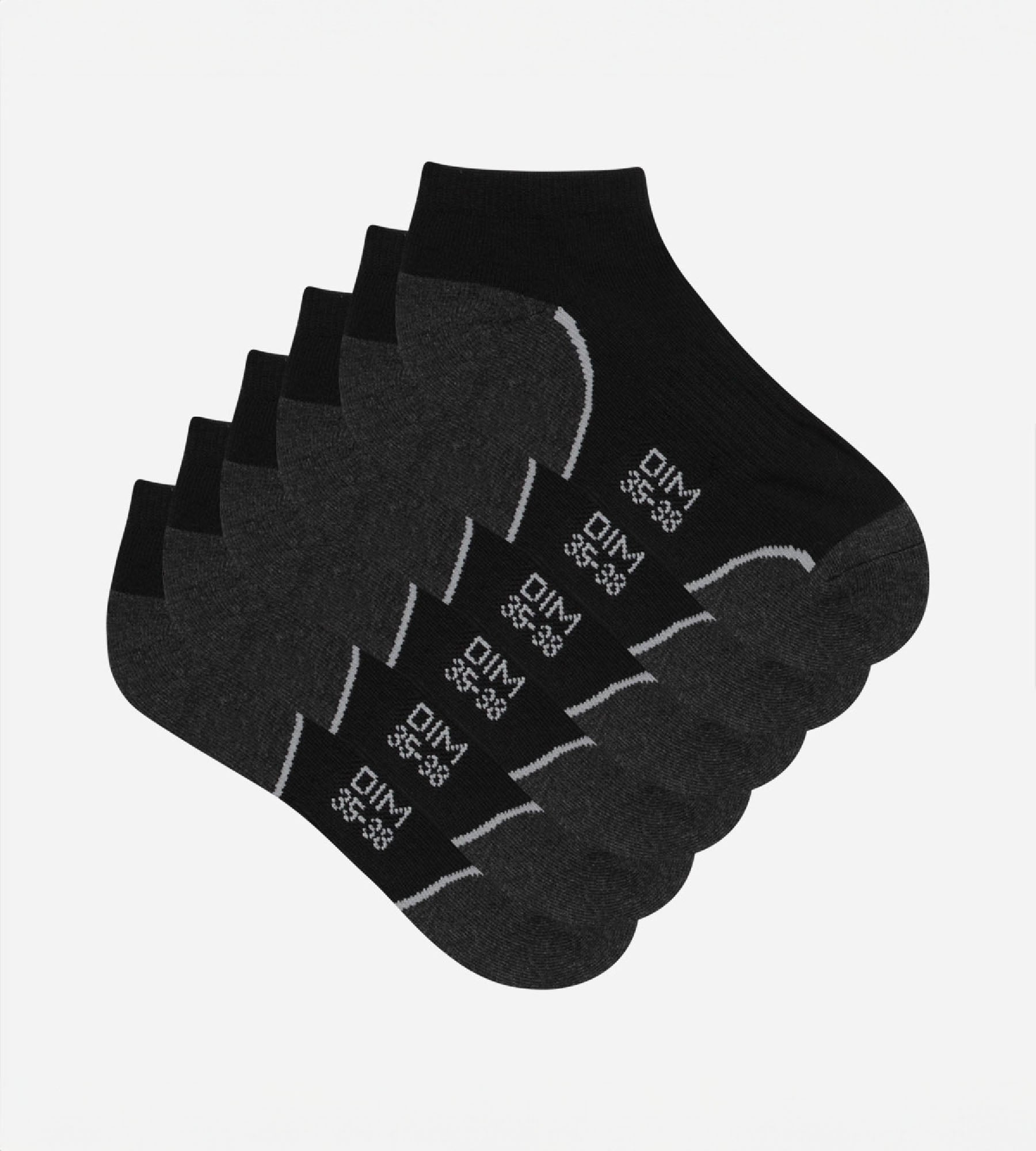 DIM Pack of 3 Pairs of Women's Light Impact Short Socks - Dim Sport