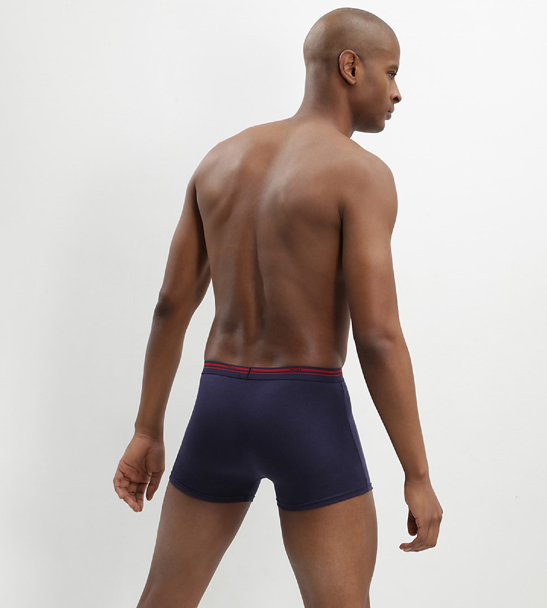 DIM 3 Pack stretch cotton trunks Denim Blue and Lava Red Daily Colors