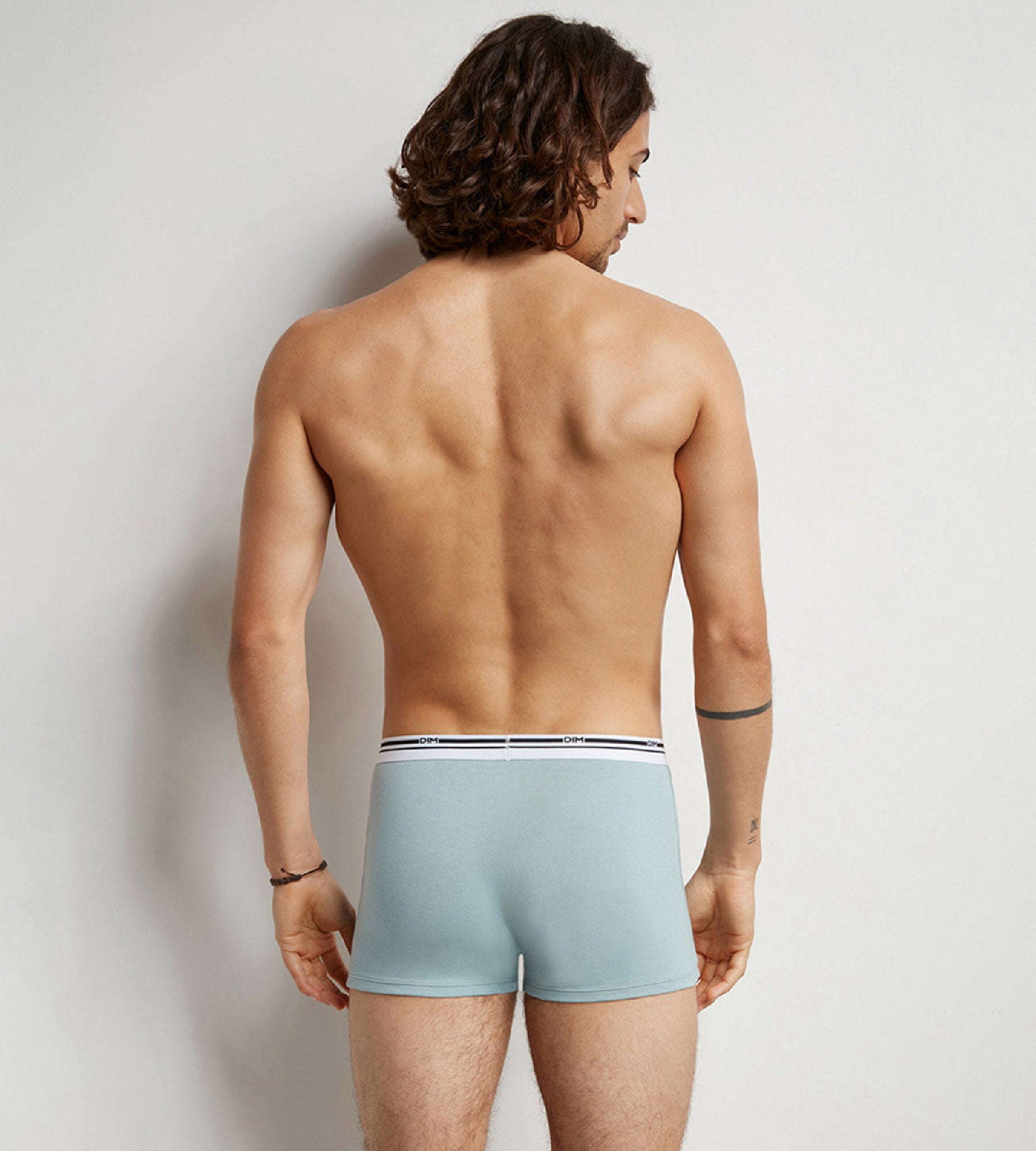 DIM Pack of 3 Classic colours Blue grey men's stretch cotton boxers