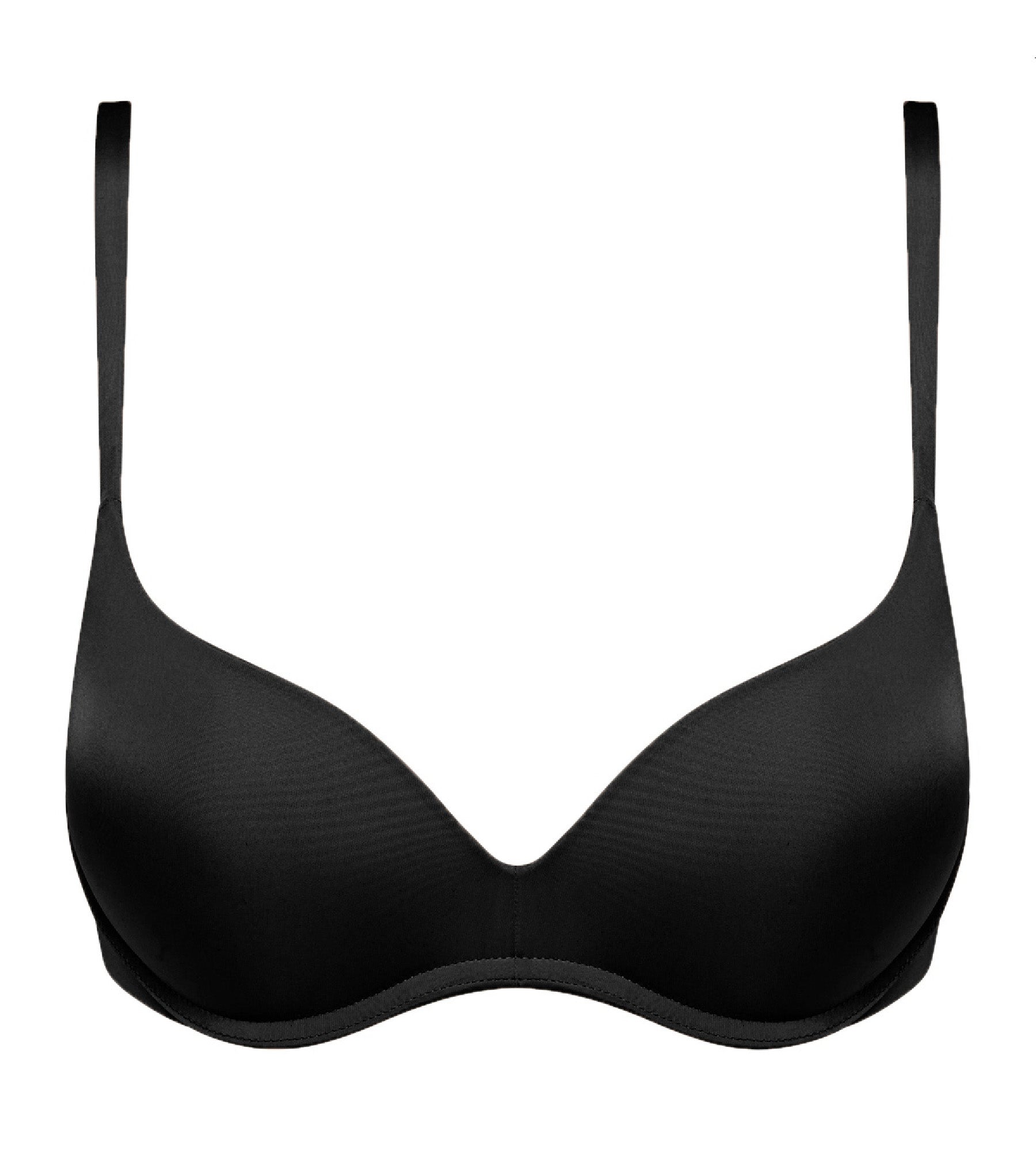 DIM Black Microfiber Push Up Non-Wired Bra InvisiFree