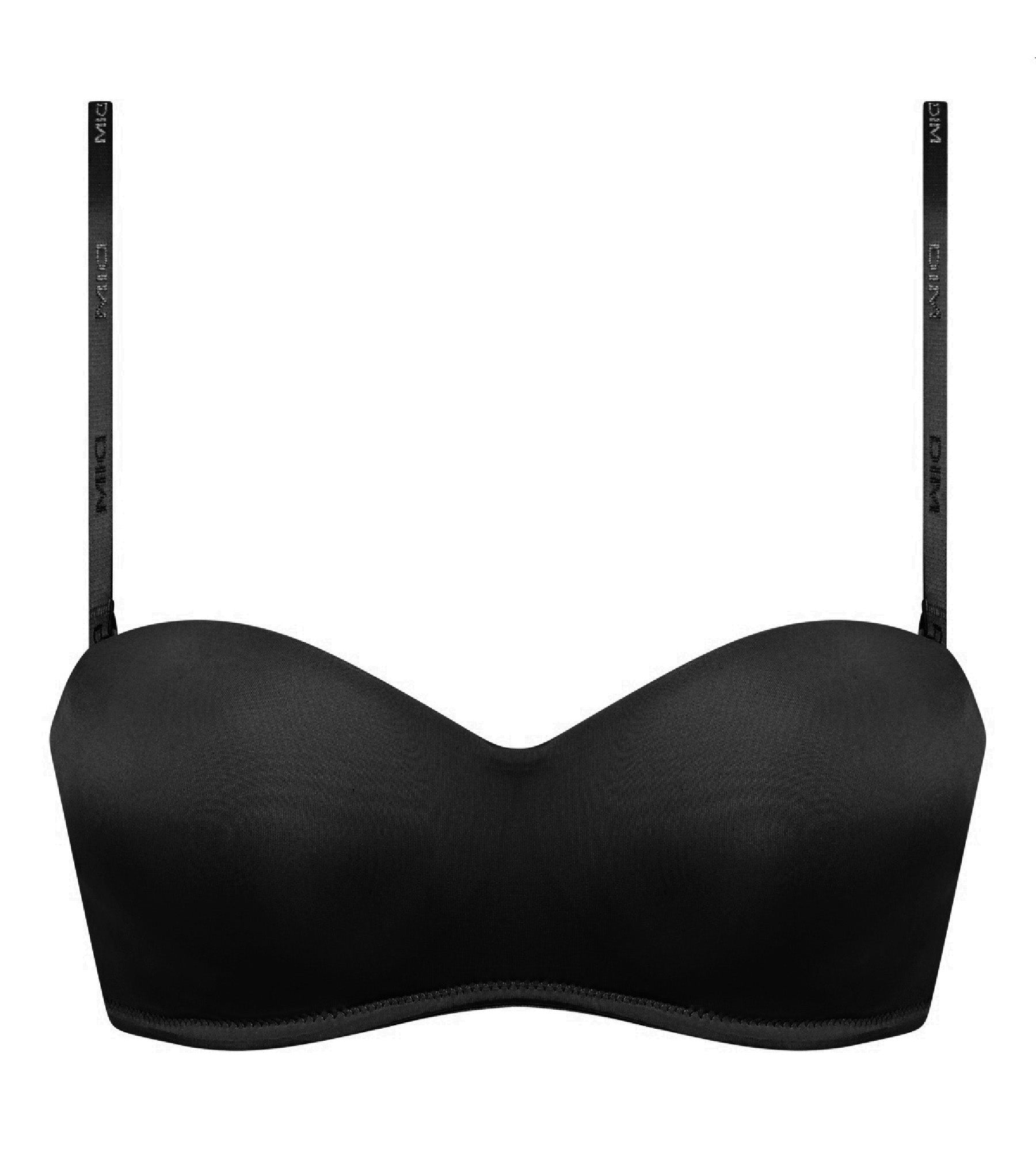 DIM Strapless Non-Wired Black InvisiFree Bra
