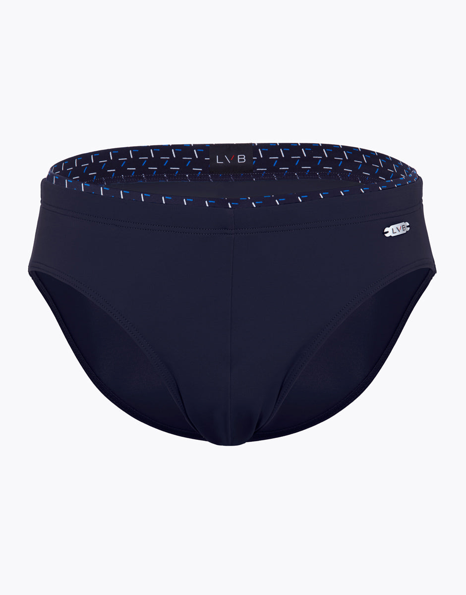 DIM Men's Midnight Blue Microfibre Swim Briefs