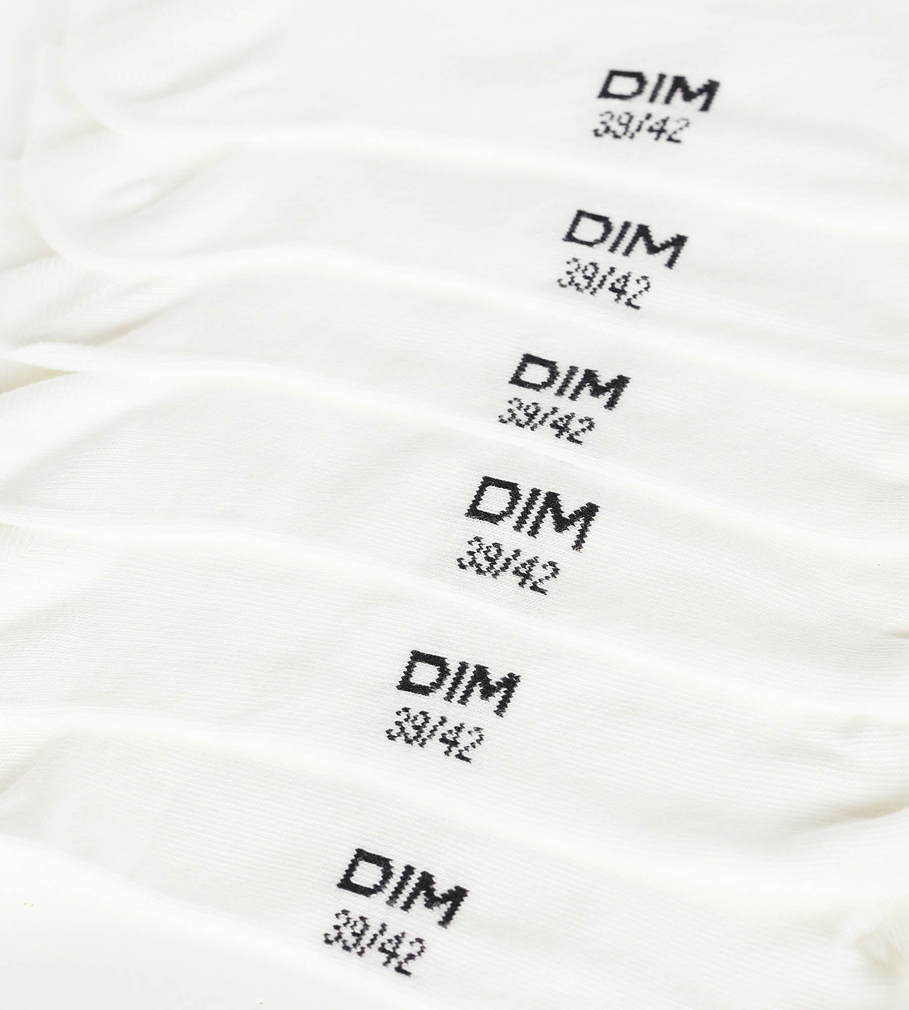 DIM Pack of 3 Women's Short Socks White Dim Cotton