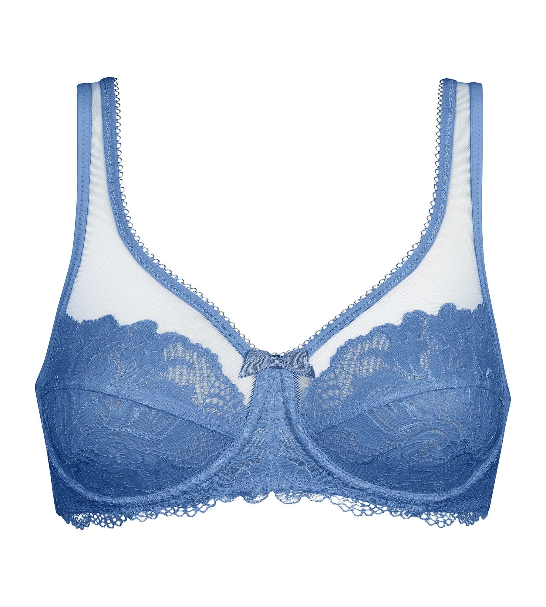 DIM Blue lace push-up bra Dim Generous Essentiel