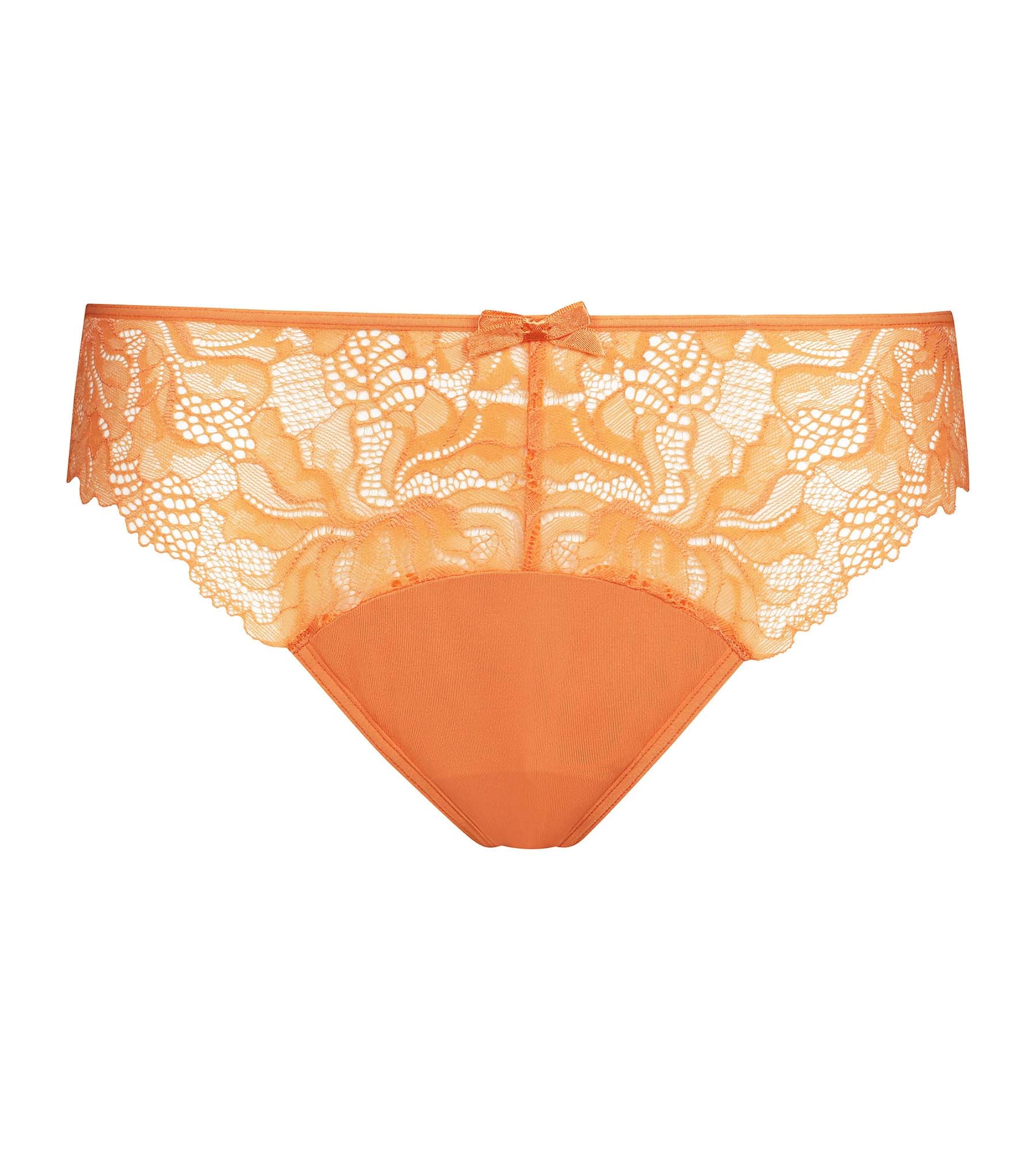DIM Women's microfiber and lace panties Mandarine Dim Generous Essentiel