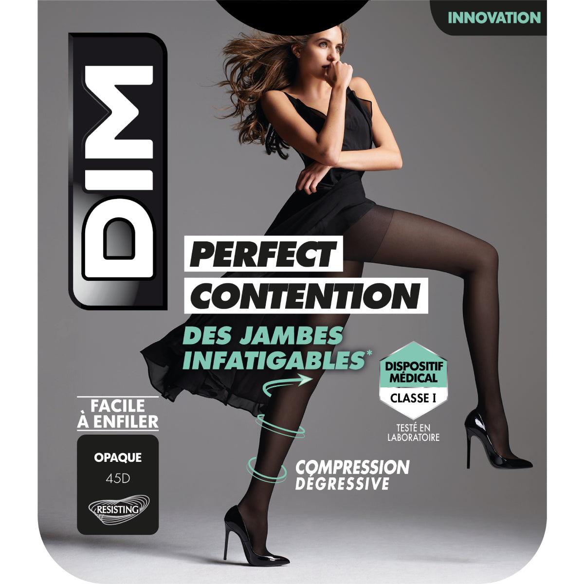 DIM Women's Opaque Black DIM Perfect Contention 45D Tights