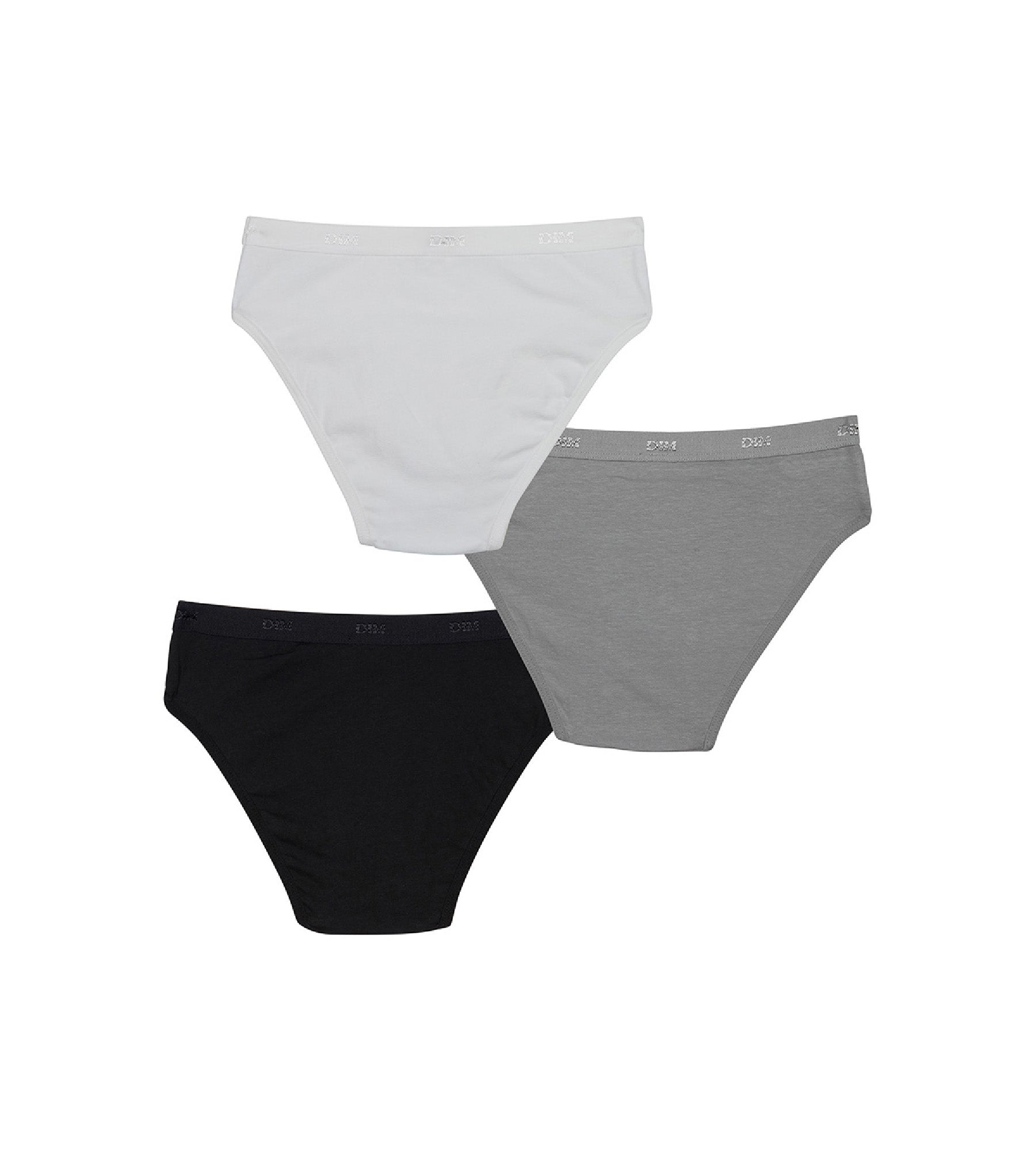 DIM Pack of 3 white, black and grey knickers Les Pockets DIM Girl