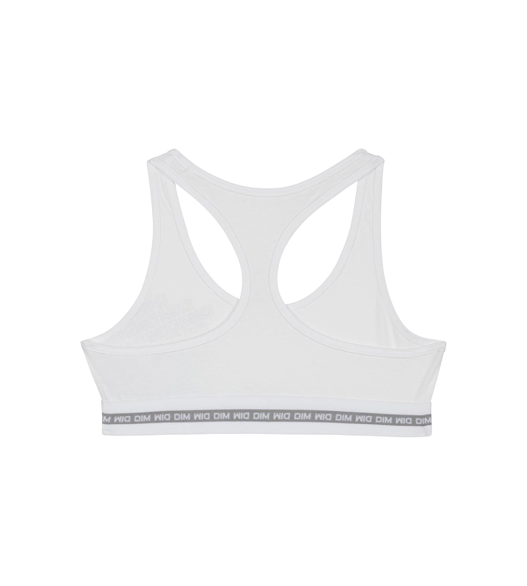DIM Dim Sport Girl's stretch White cotton bra with silver print