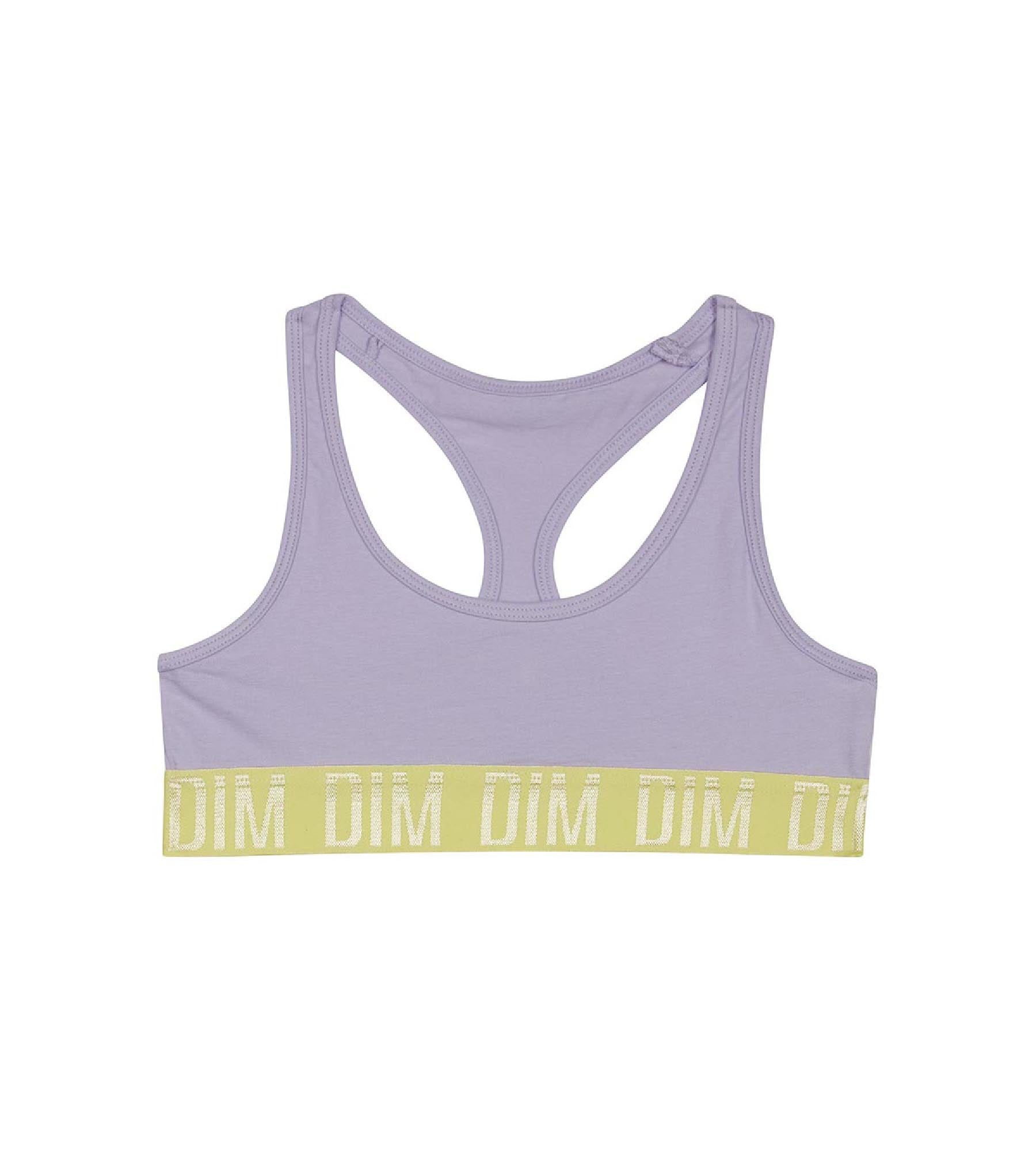DIM Girl's Lila stretch cotton bra and Anis Dim Sport support band