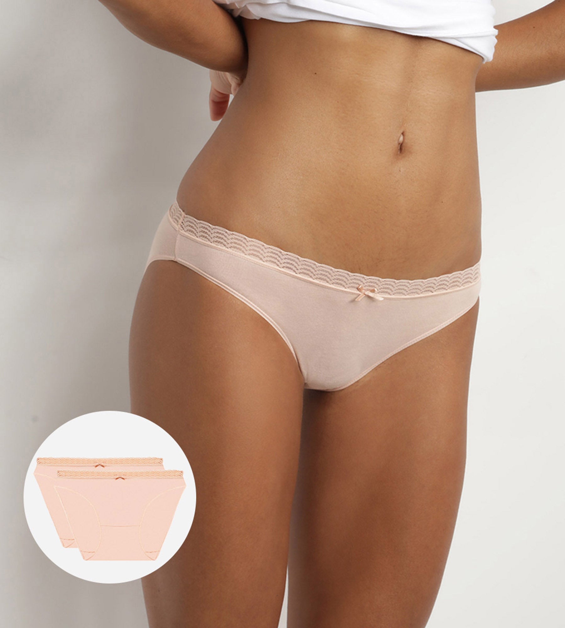 DIM Pack of 2 pink women's panties by DIM Fashion